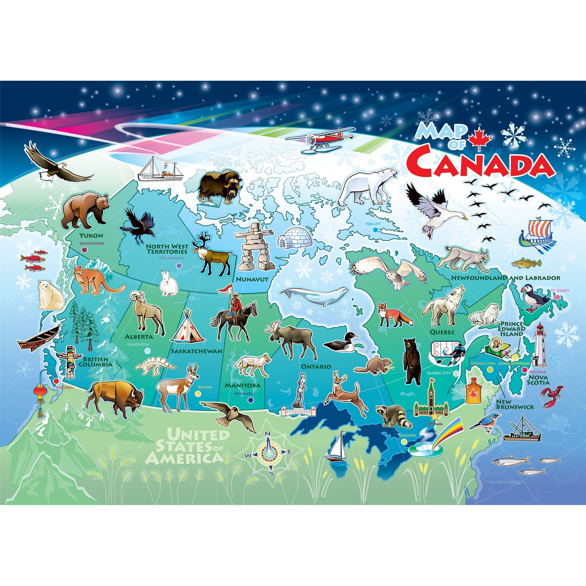 Canada Map 35 Piece Tray Puzzle