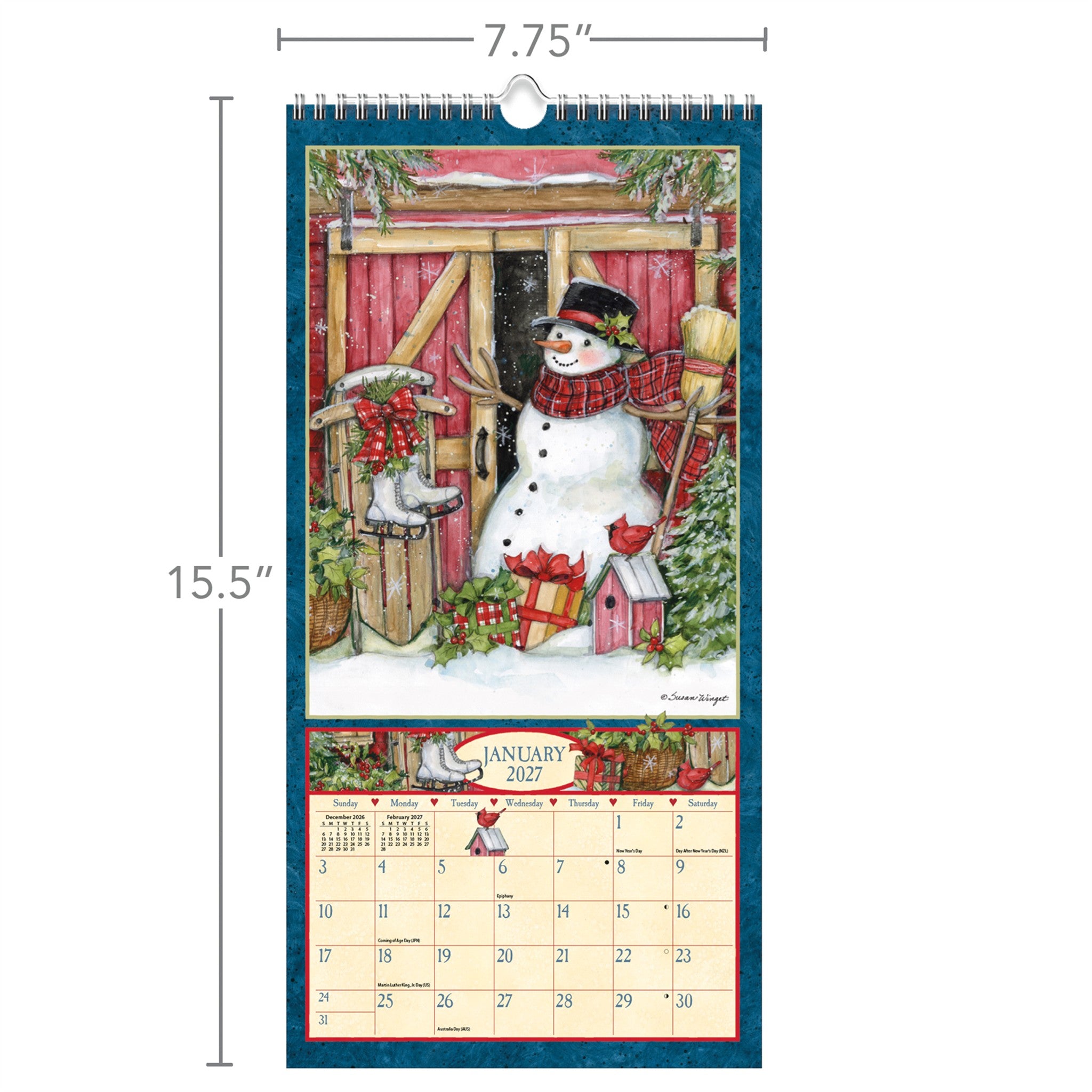 Heart and Home 2027 Slim Calendar