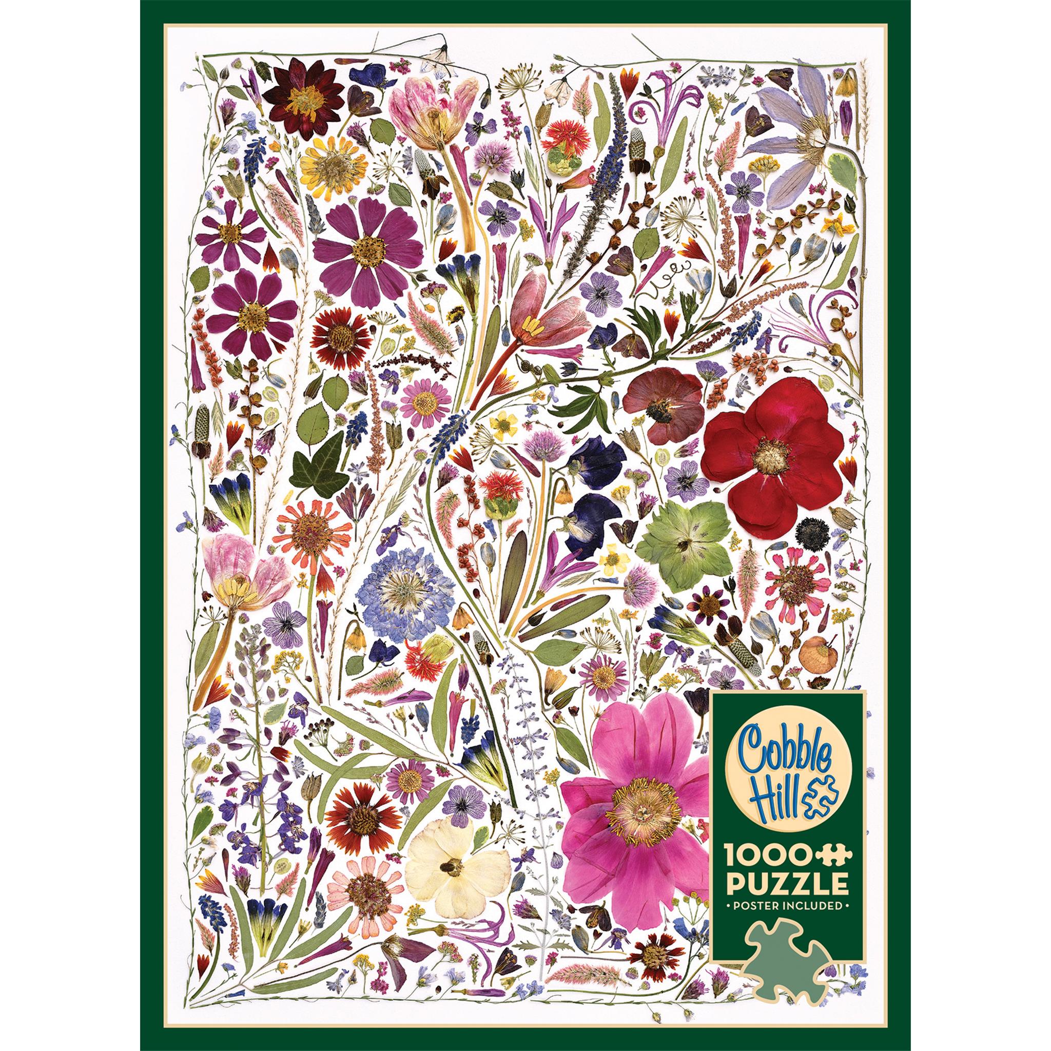 Flower Press Spring 1000 Piece Puzzle by Cobble Hill | Calendar Club