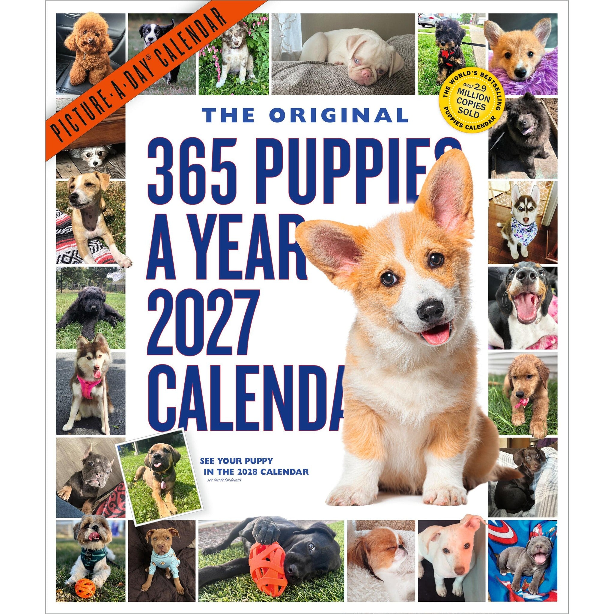 365 Puppies a Year 2027 Wall Calendar