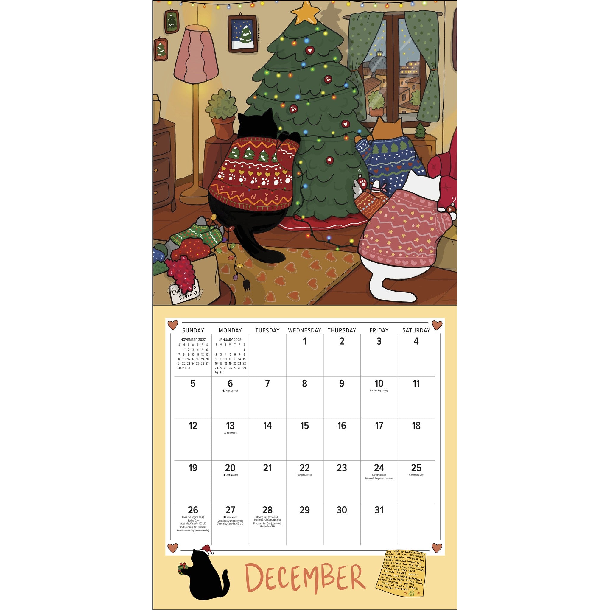 Stanis the Cat 2027 Wall Calendar
