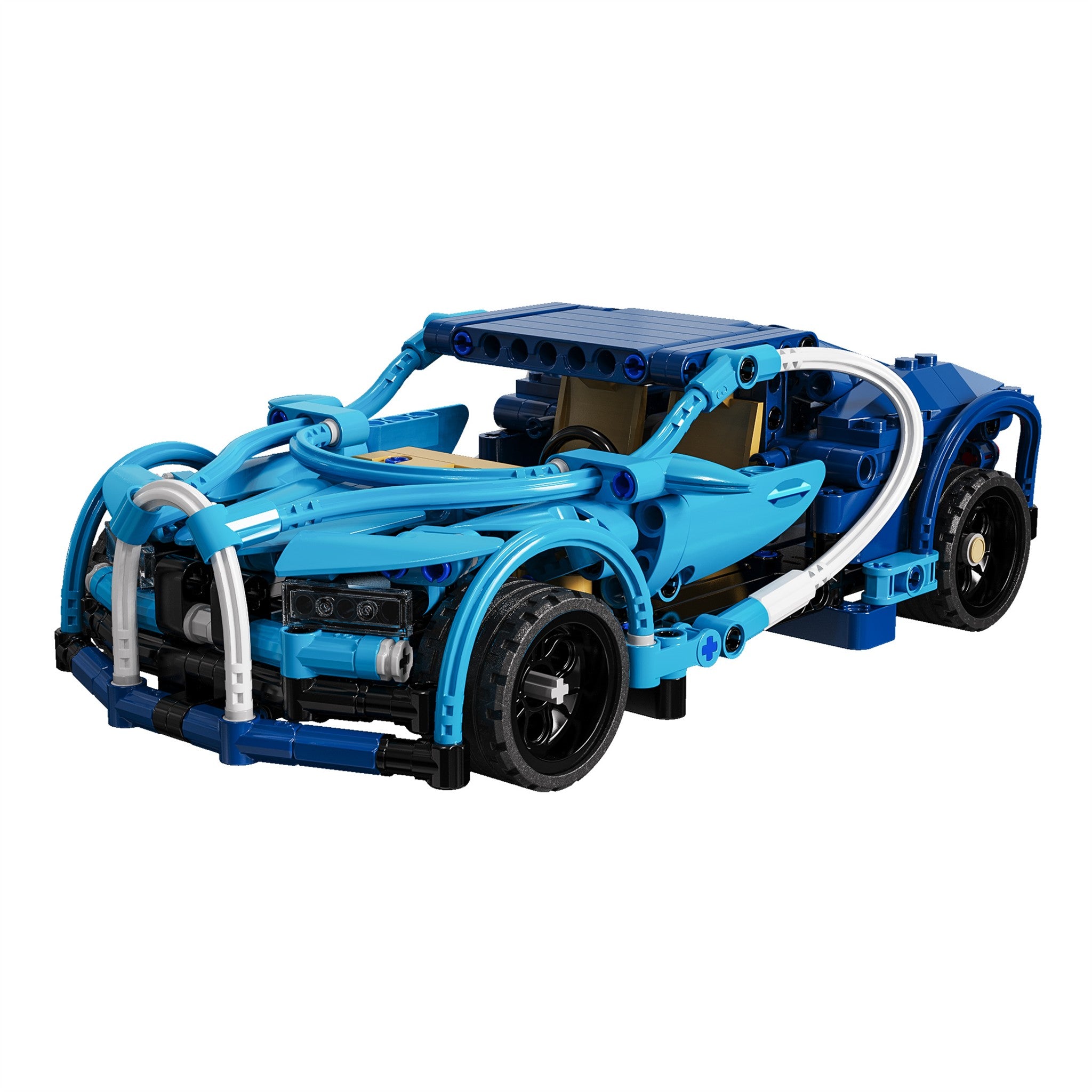Blue 1:18 Racing Car 377 Pieces with Pull Back Action