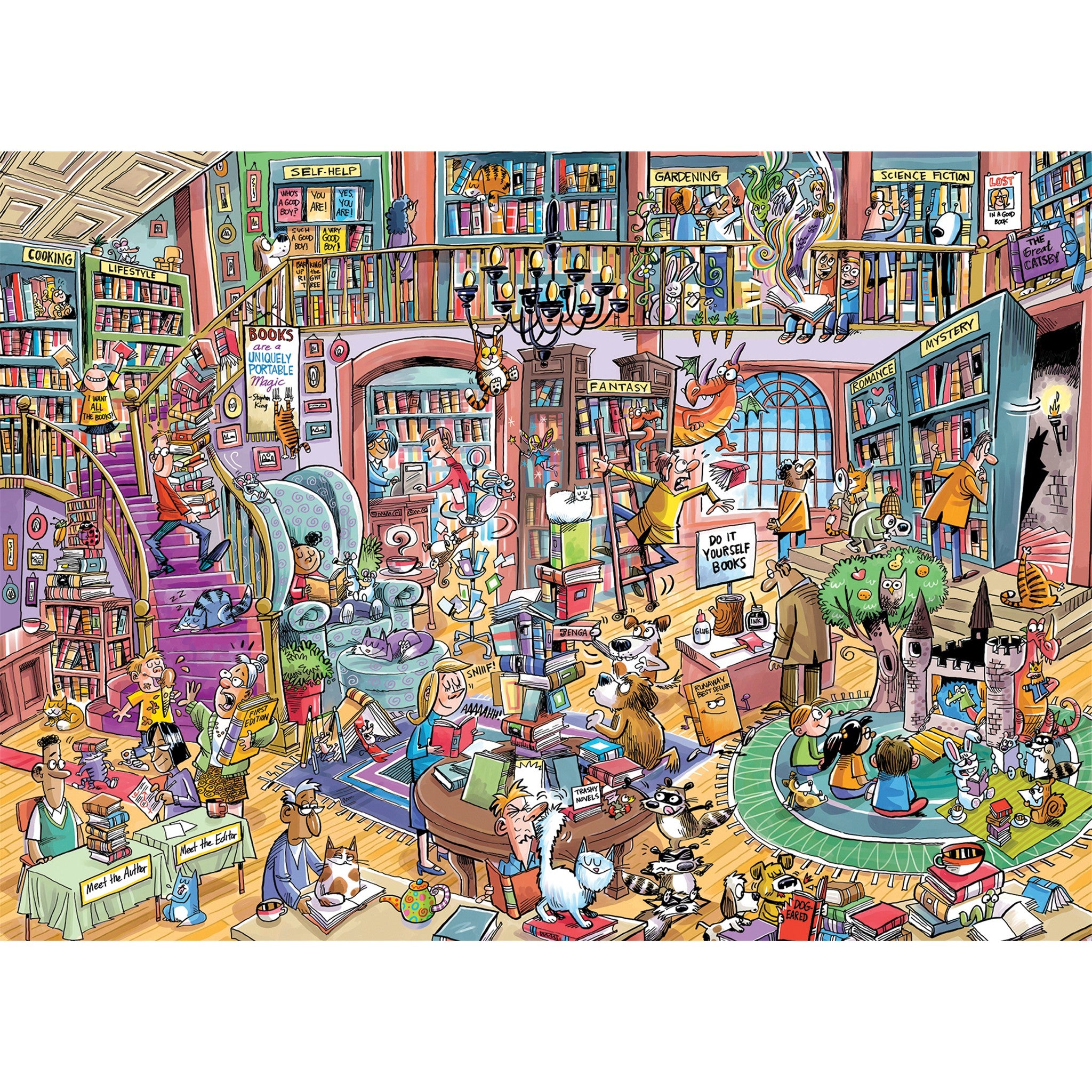 Bookshop Bedlam 1000 Piece Puzzle