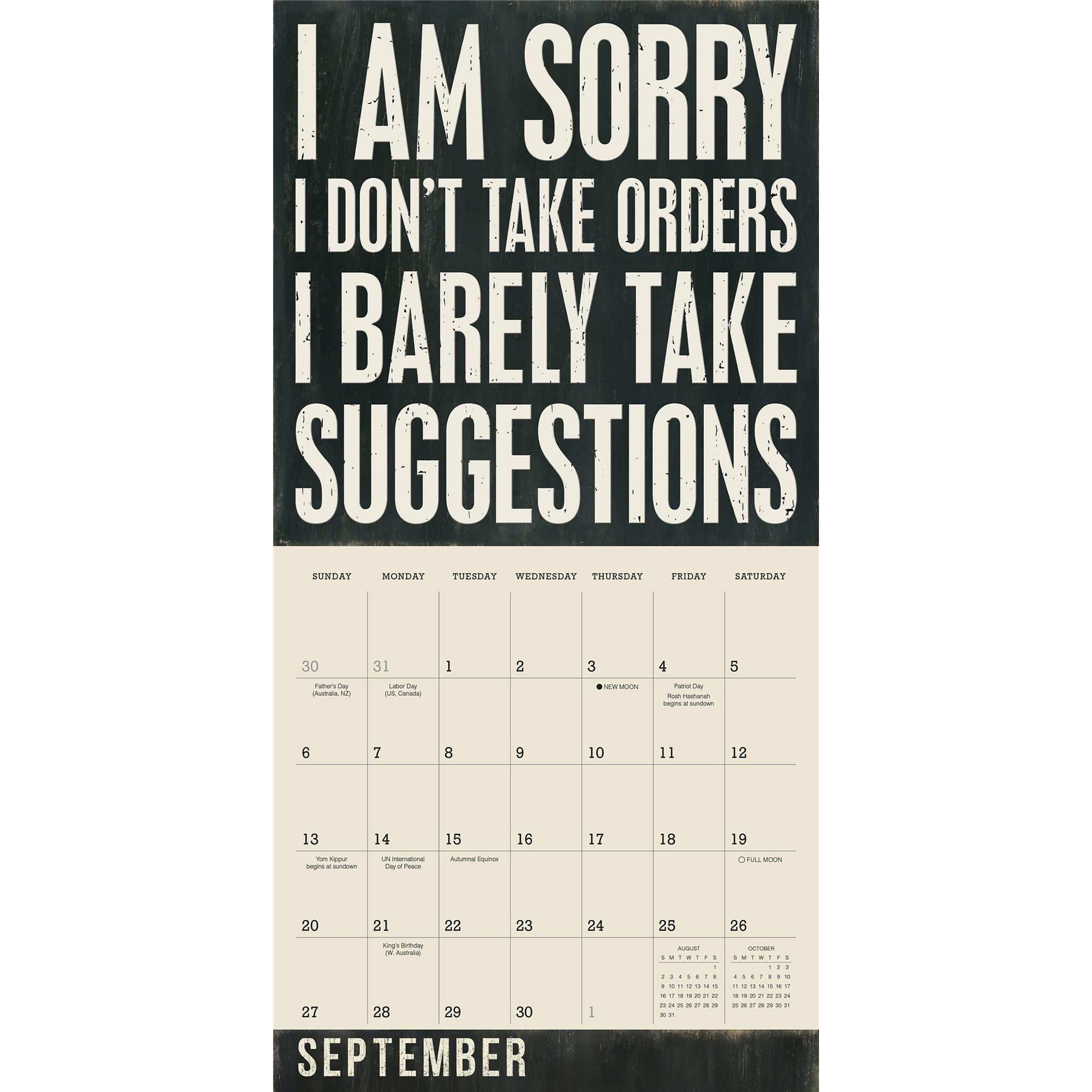 Words To Live By 2026 Wall Calendar