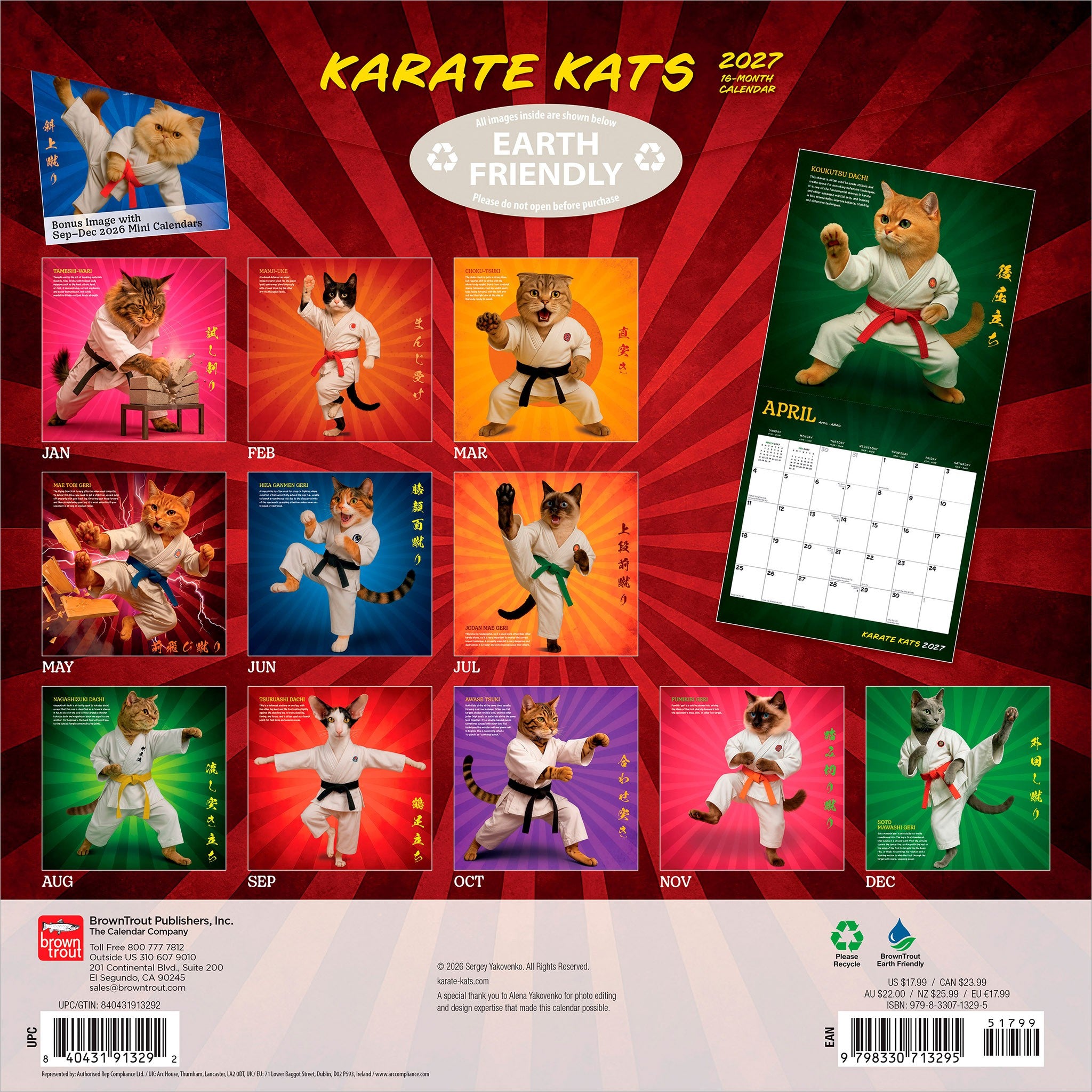 Karate Kats 2027 Wall Calendar