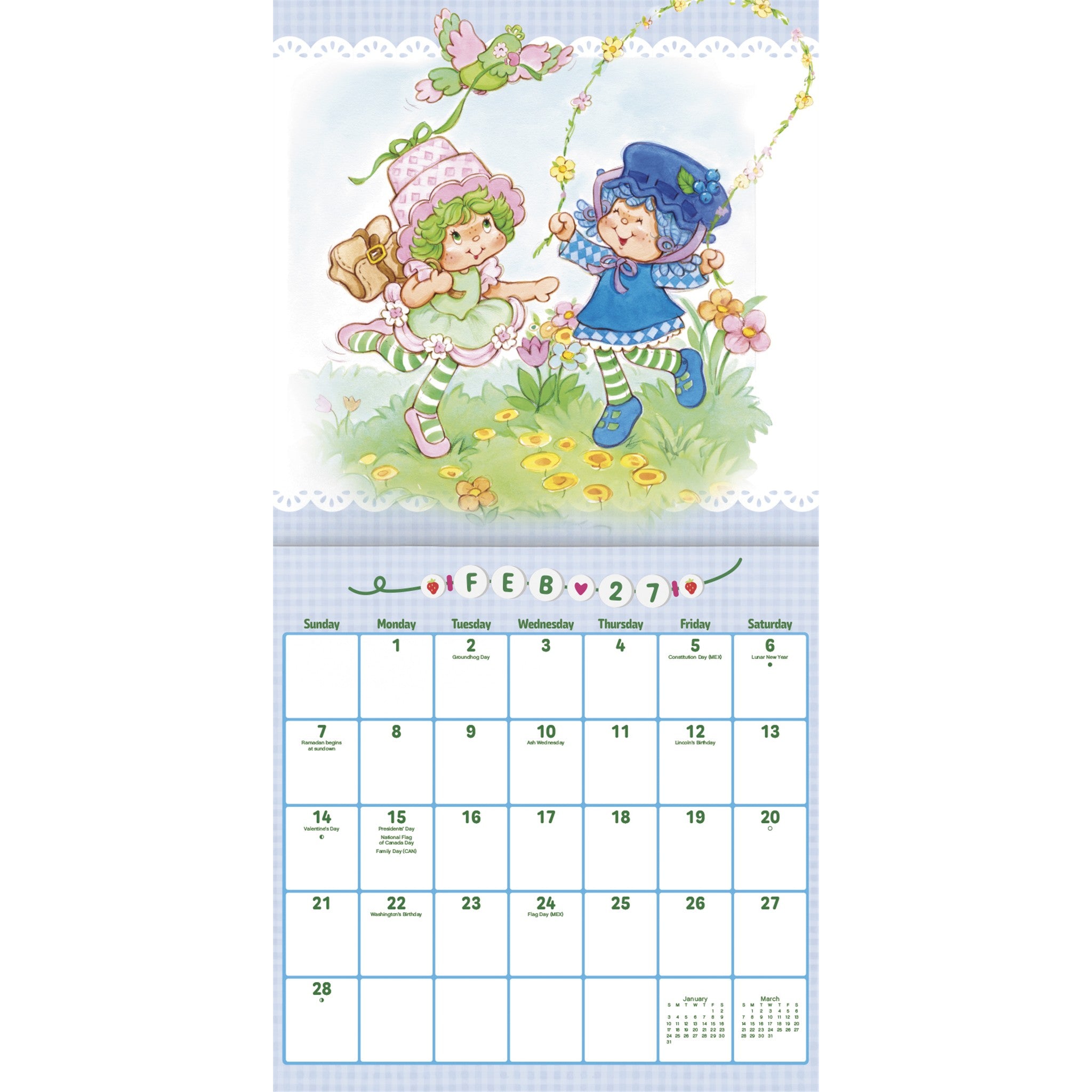 Strawberry Shortcake Exclusive with Decal 2027 Wall Calendar