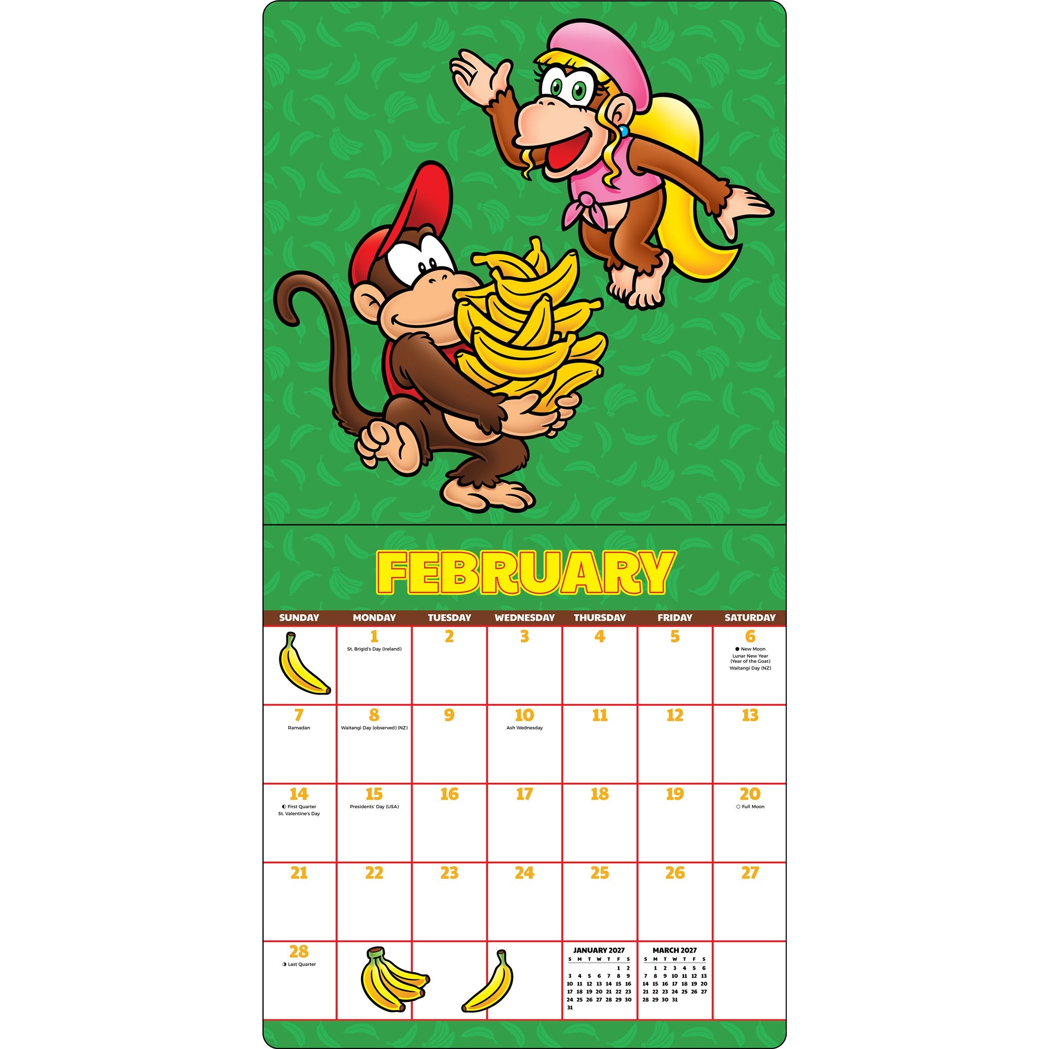 Donkey Kong 2027 Wall Calendar - Online Only