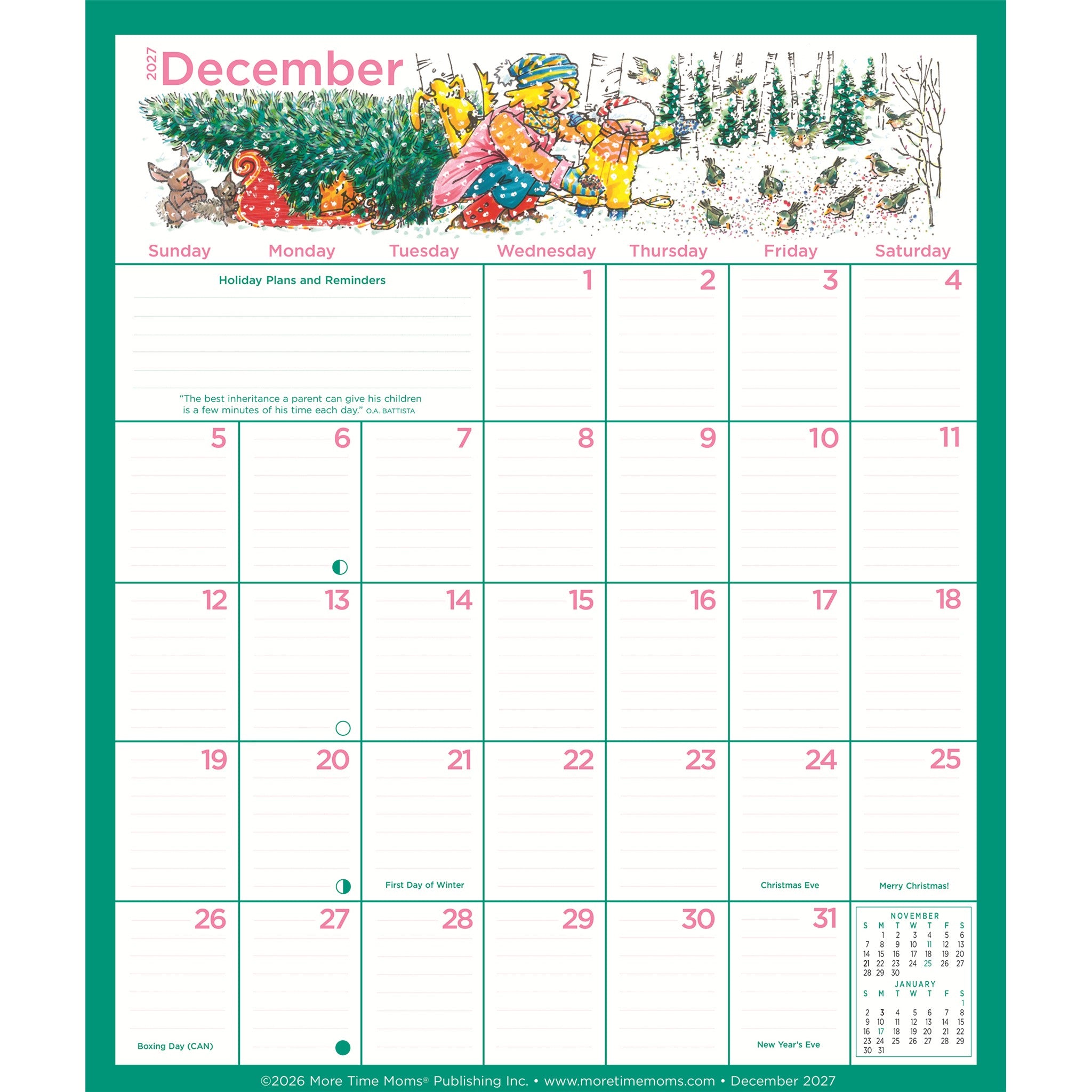Fridge Calendar 2026-2027 Wall Calendar