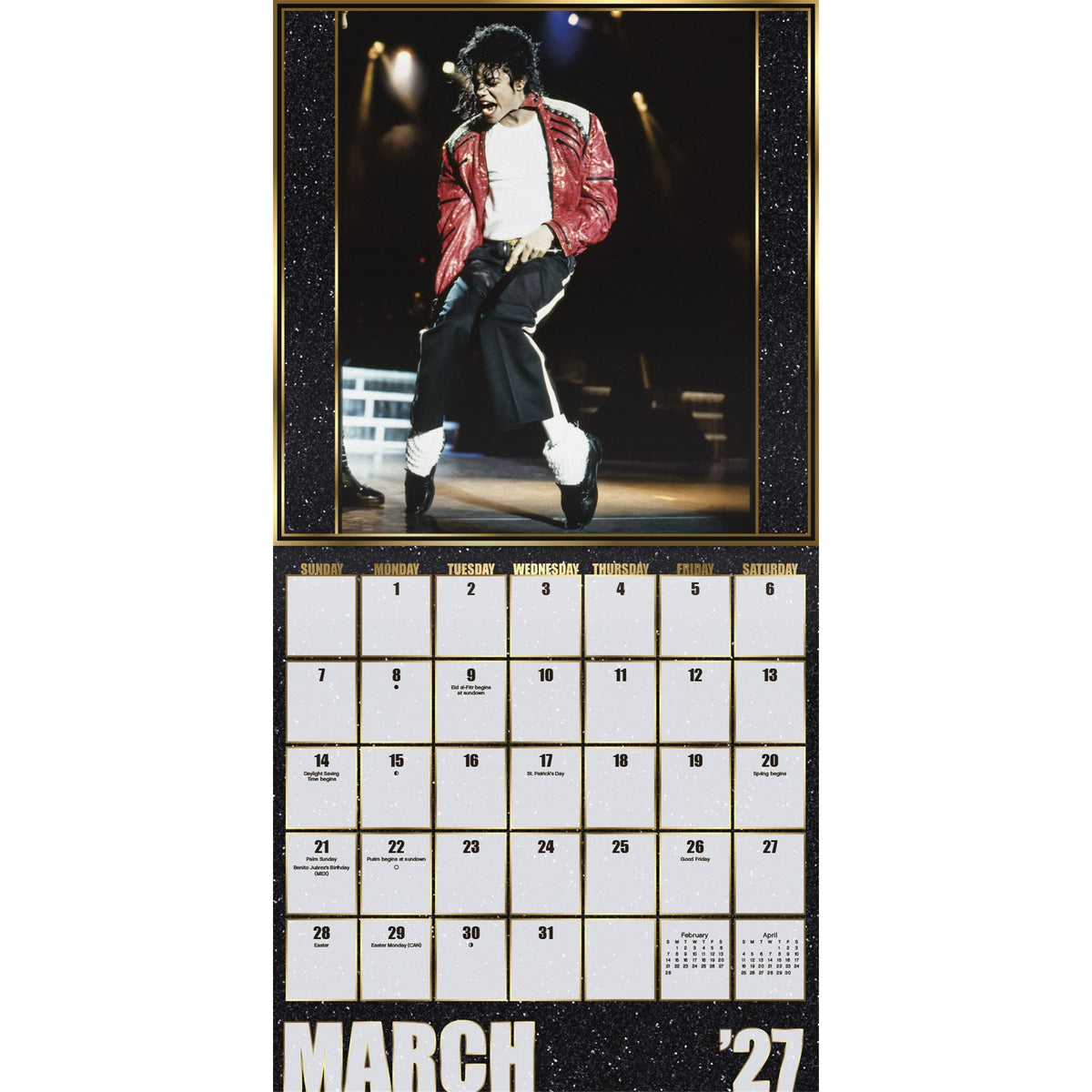 Michael Jackson 2027 Wall Calendar