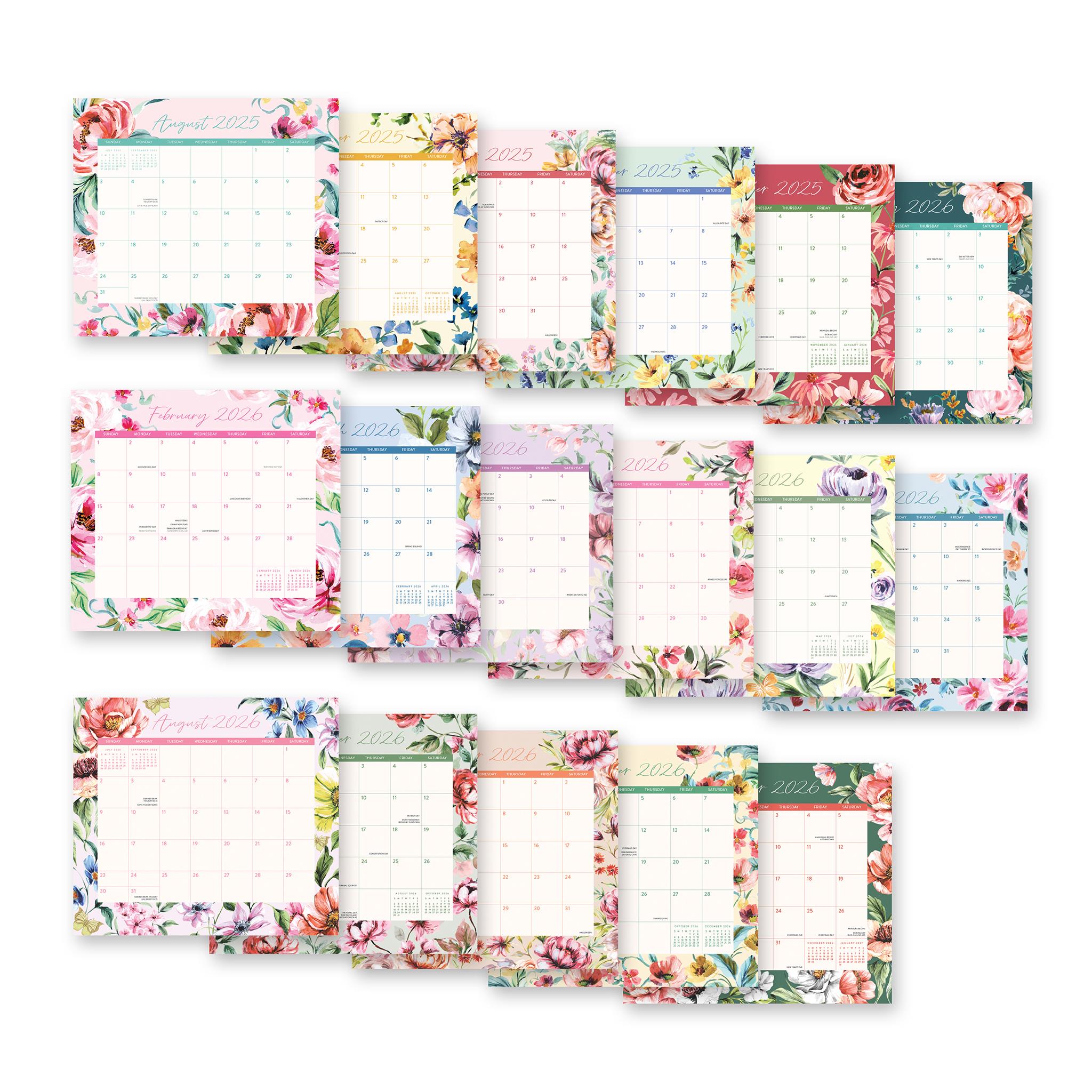 Bella Flora 2025-2026 Exclusive Mini Magnetic Pad Calendar