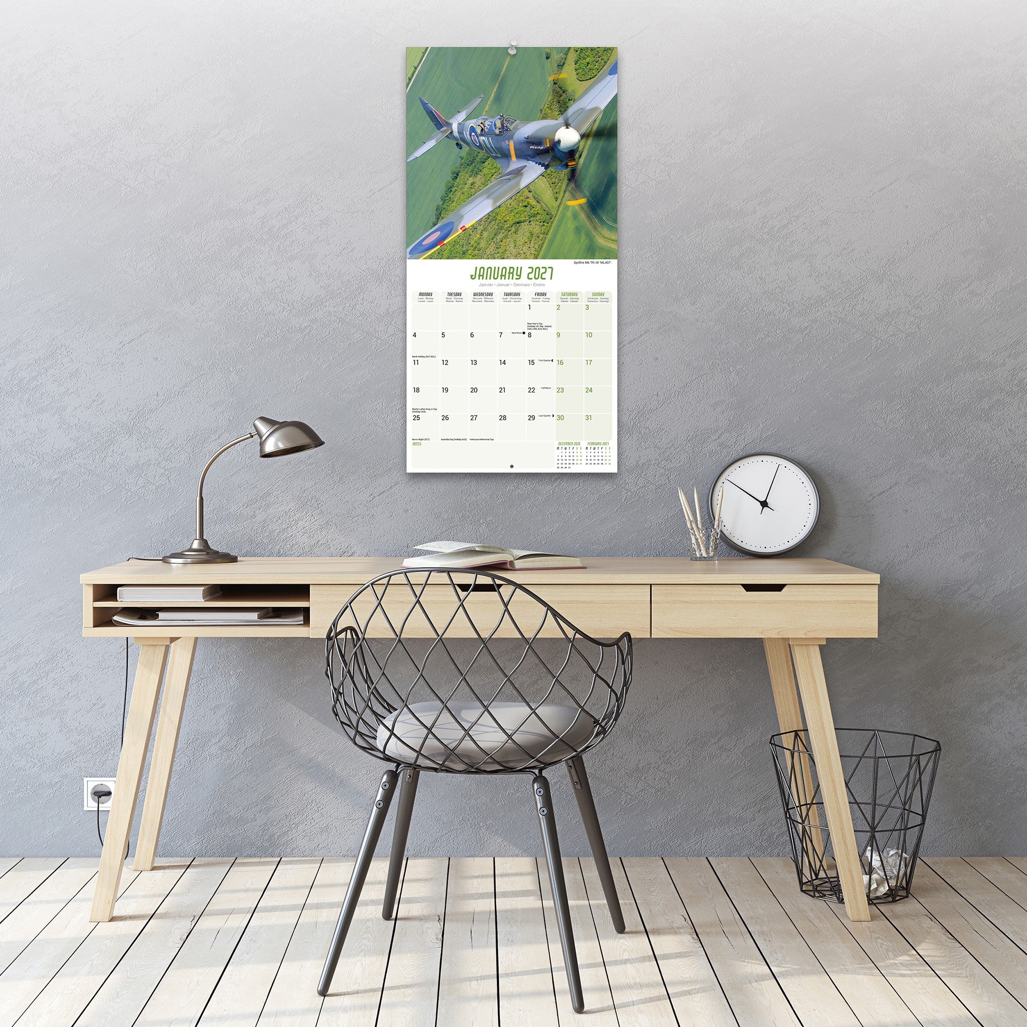 Spitfires 2027 Wall Calendar