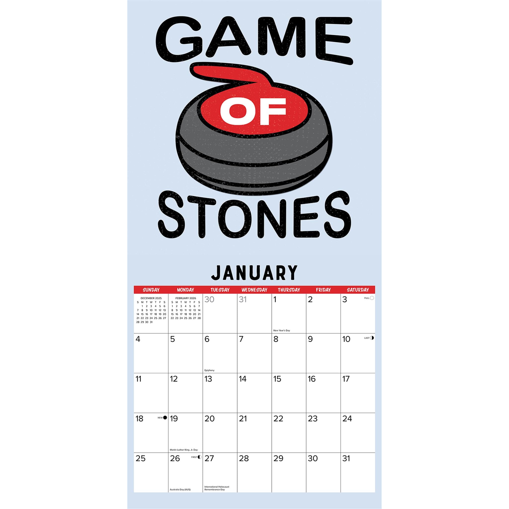 Curling 2026 Wall Calendar