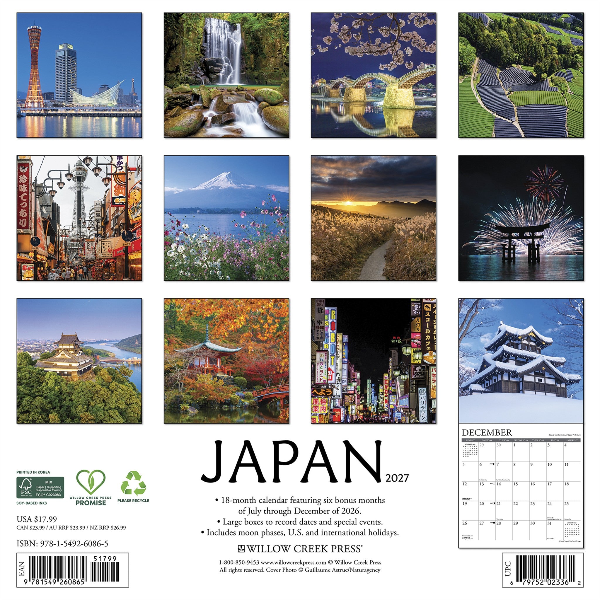 Japan 2027 Wall Calendar