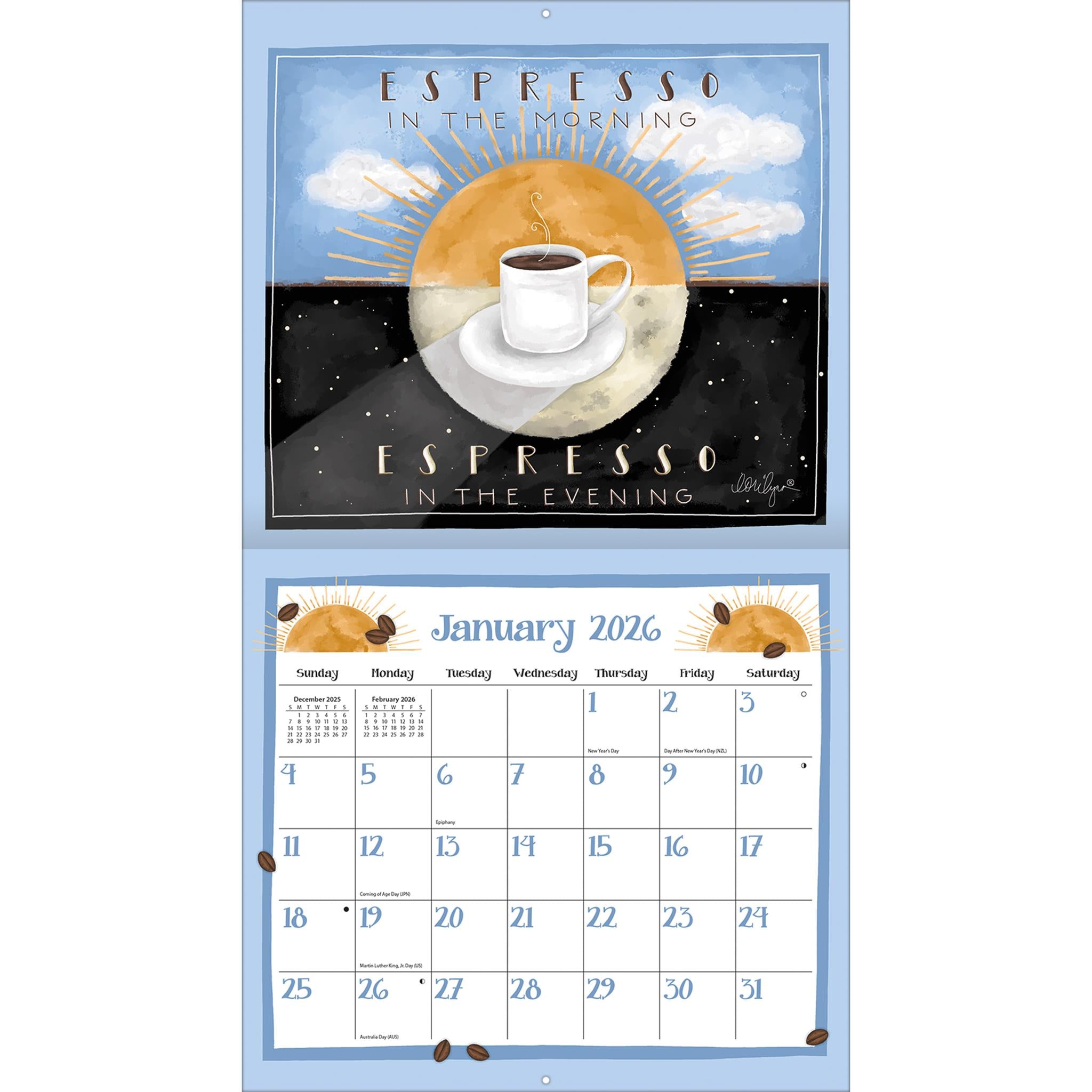 Coffee 2026 Deluxe Wall Calendar - Online Only