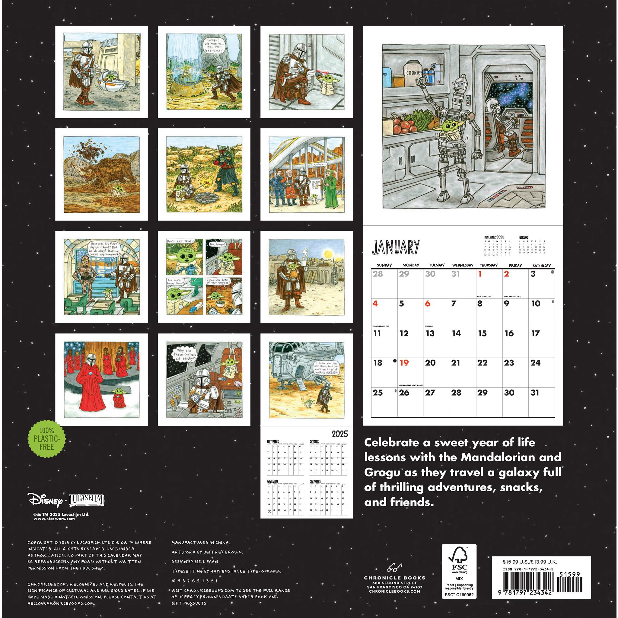 The Mandalorian And Child 2026 Wall Calendar - Online Only
