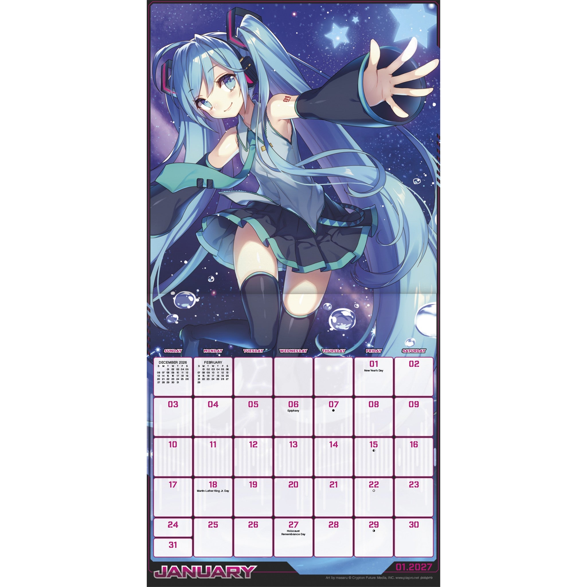 Hatsune Miku 2027 Mini Calendar