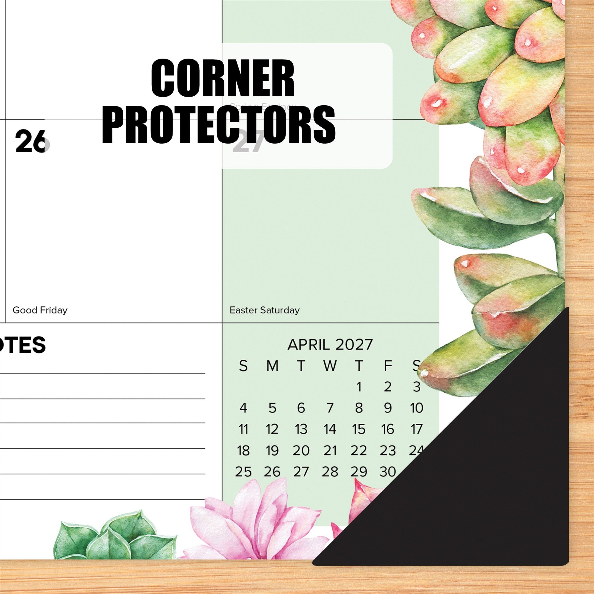 Succulents 2027 Small Desk Pad Calendar