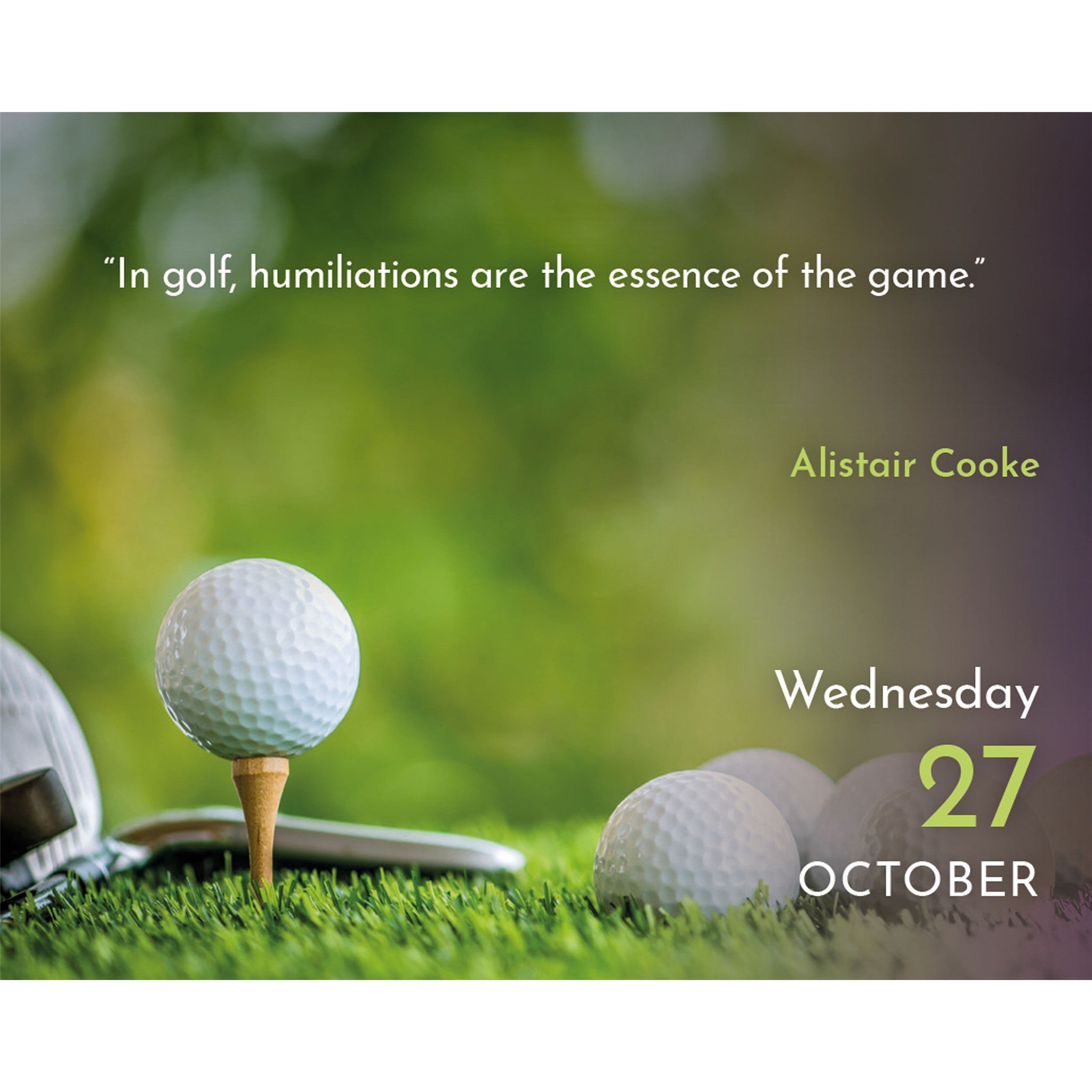 Golf Quips 2027 Small Box Calendar