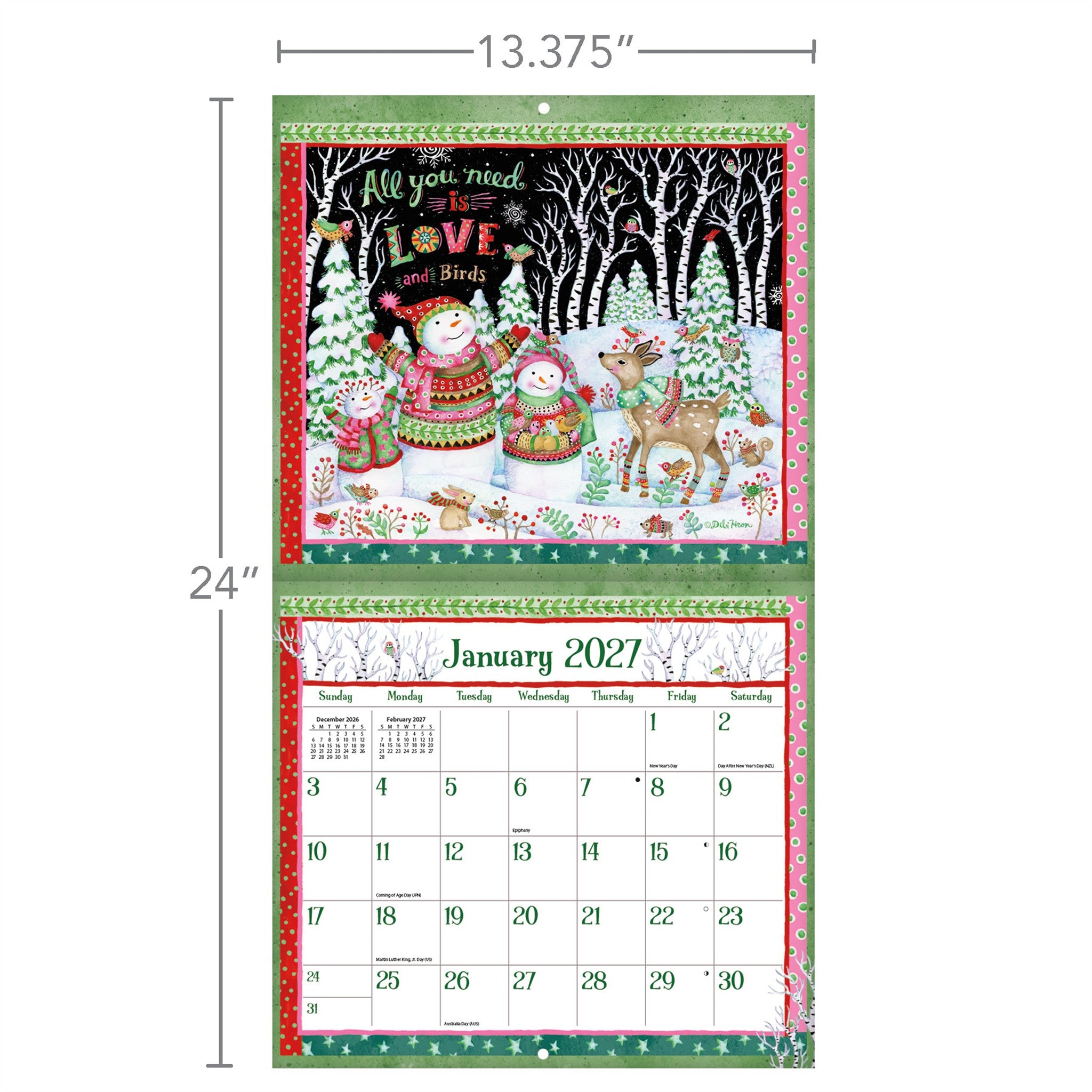 Simple Inspirations 2027 Wall Calendar