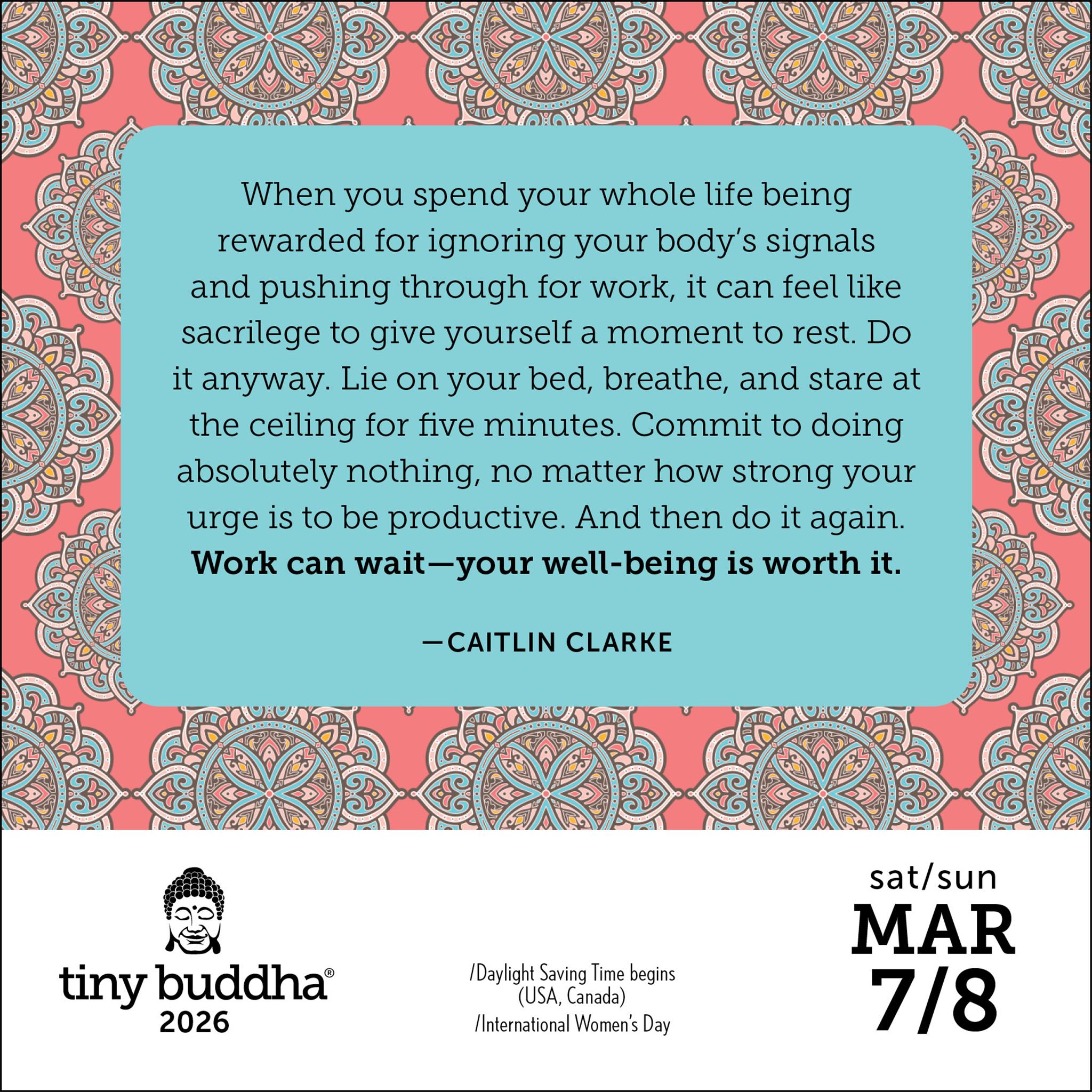 Tiny Buddha 2026 Box Calendar