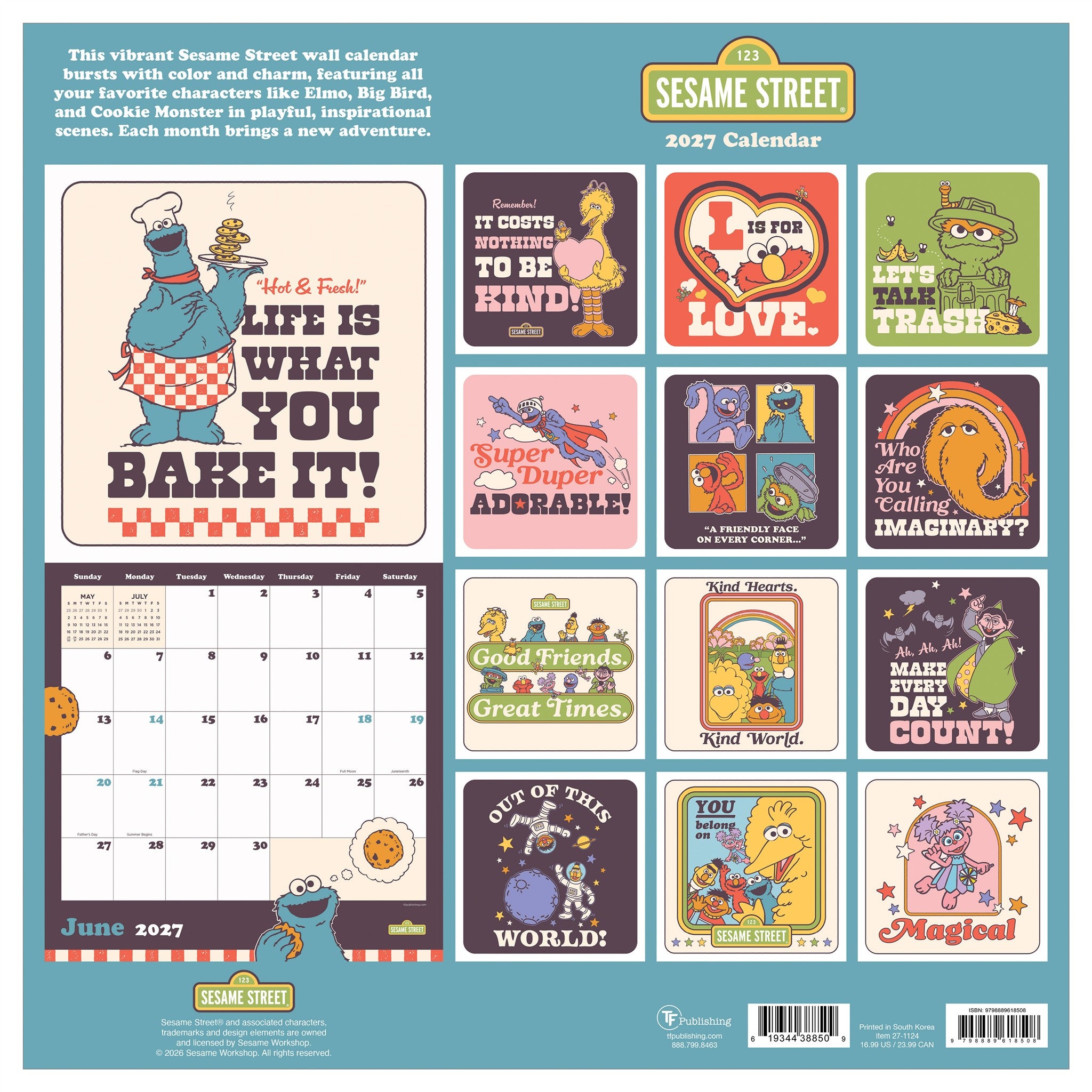 Sesame Street 2027 Wall Calendar