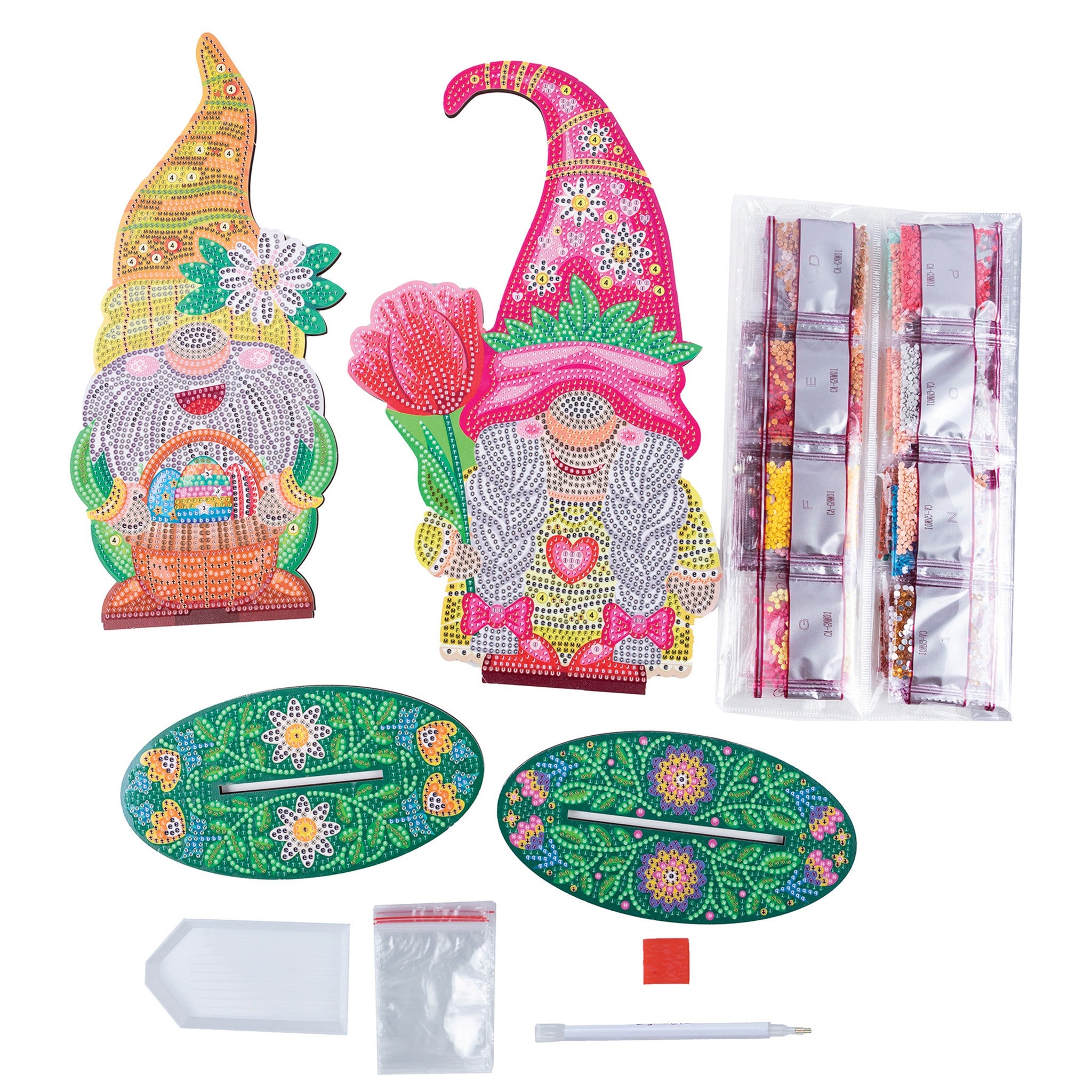Crystal Art Deco Kit: Spring Gnomes (Set of 2) - Online Only
