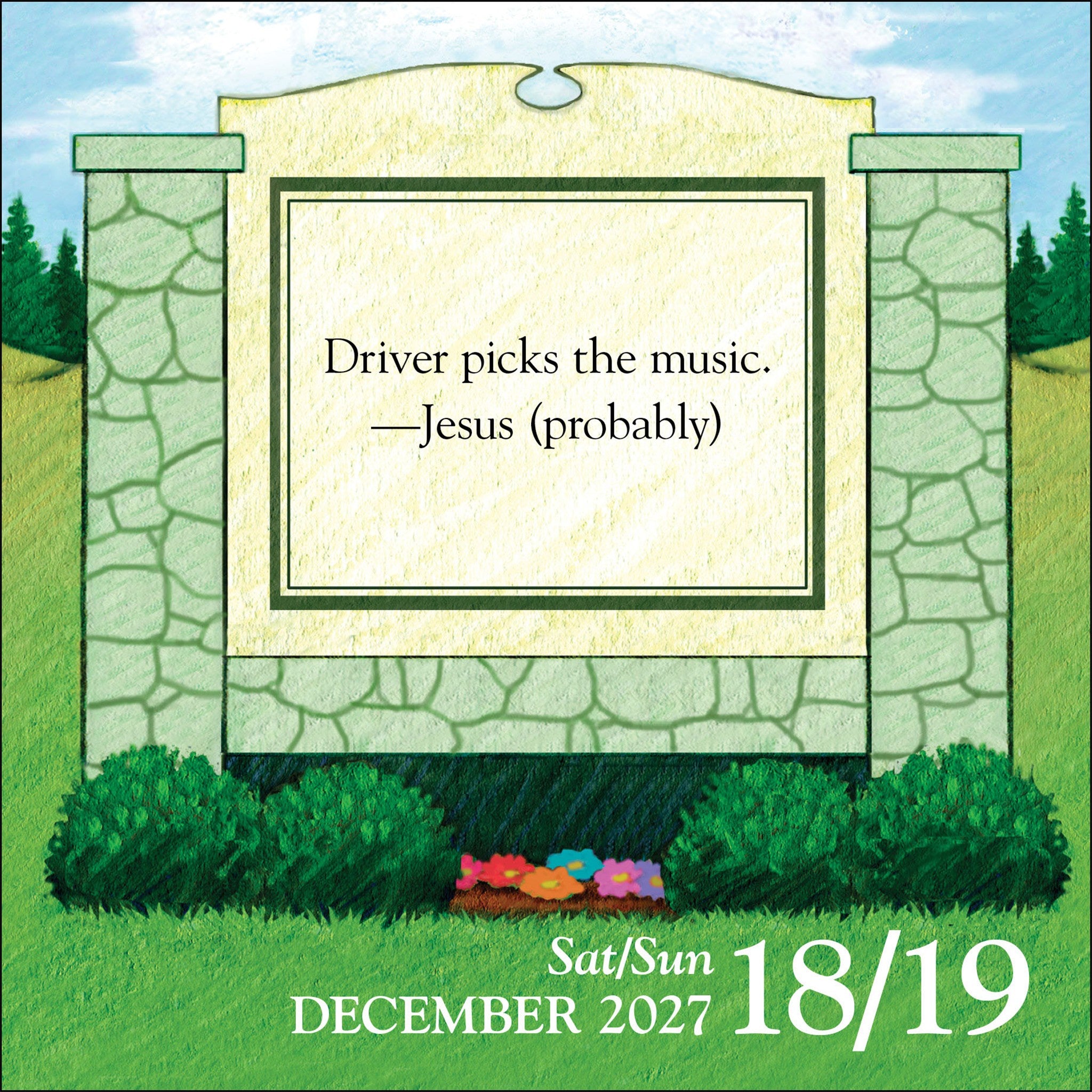 Church Signs 2027 Box Calendar