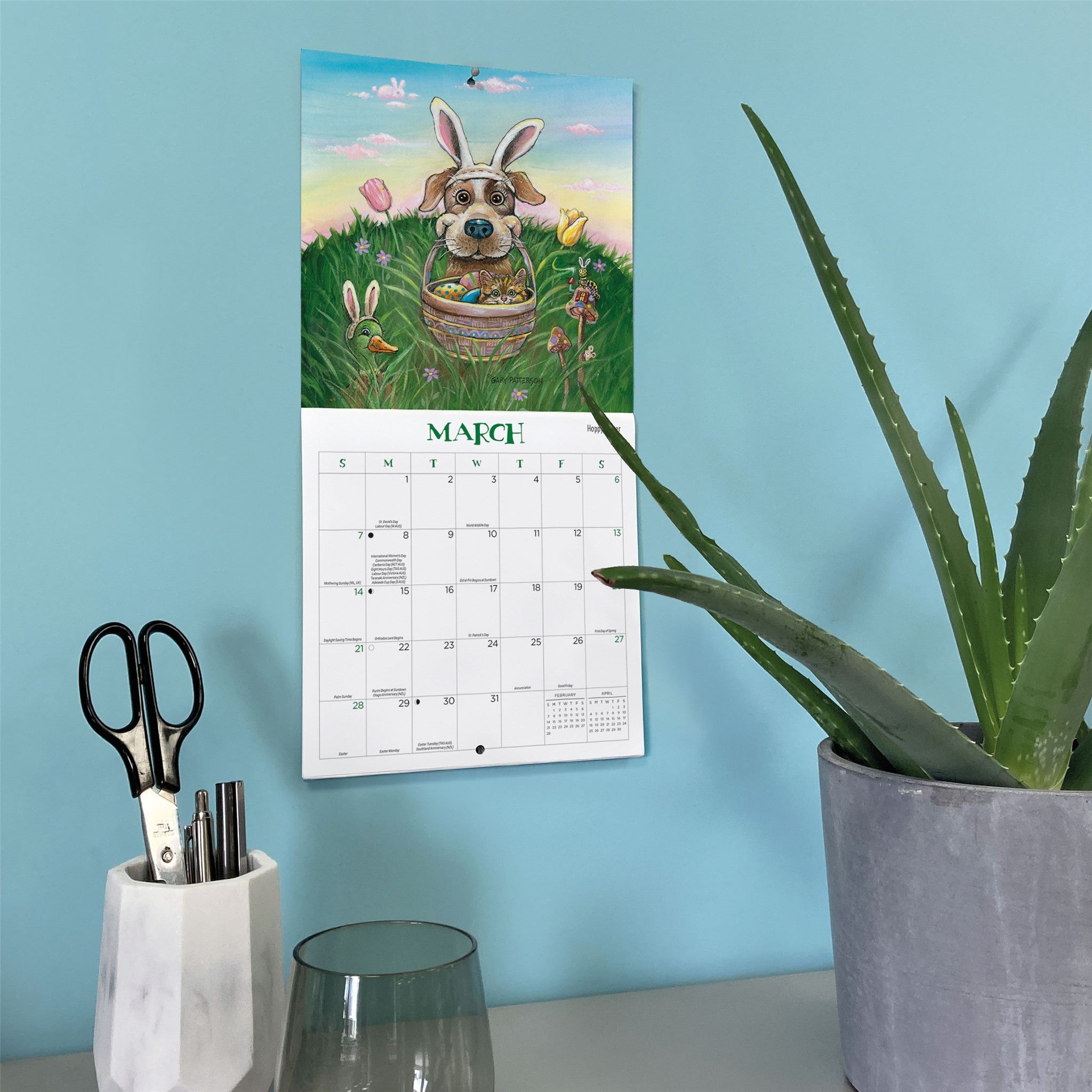 Gary Patterson Dogs 2027 Mini Magnetic Calendar