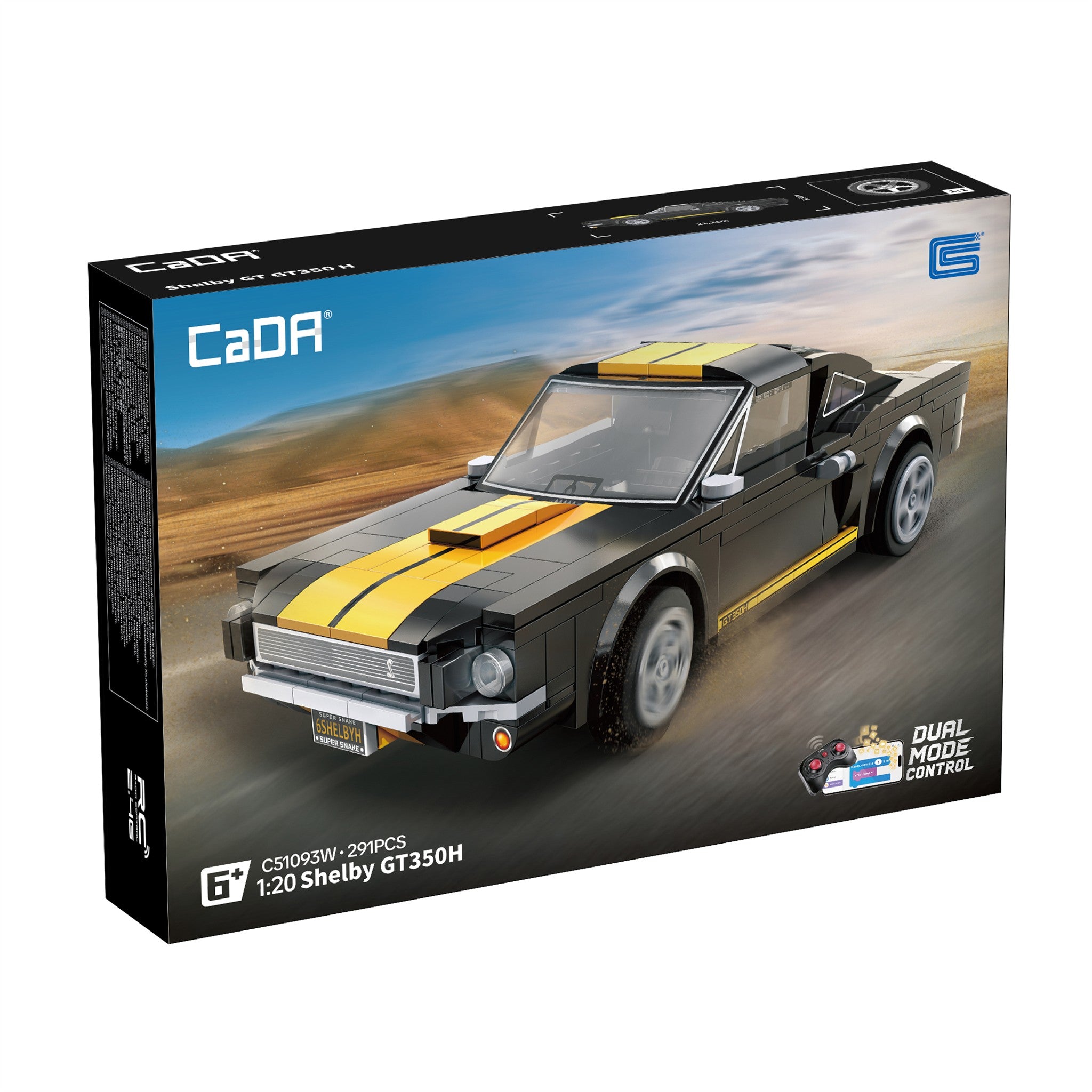 Black 1:20 Shelby GT350H 292 Pieces with Remote Control