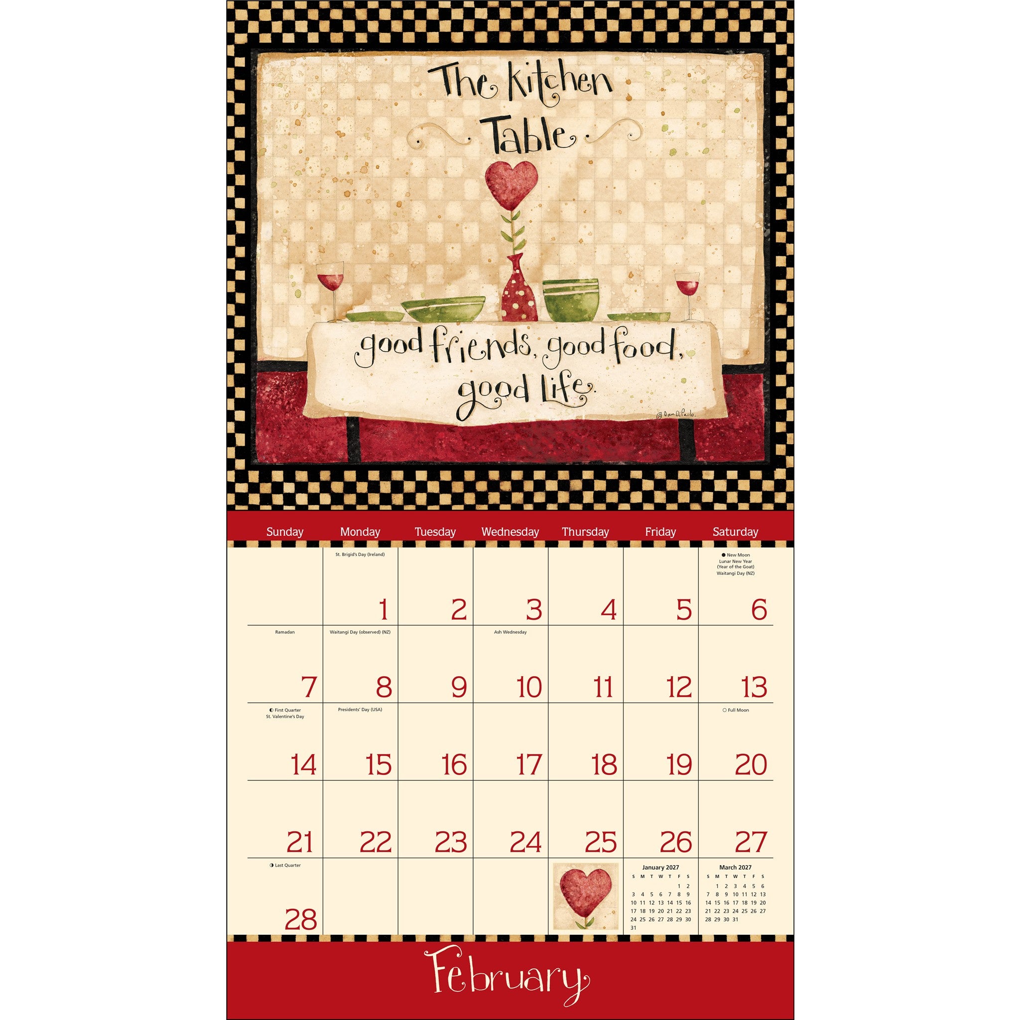 Home is in the Kitchen 2027 Wall Calendar