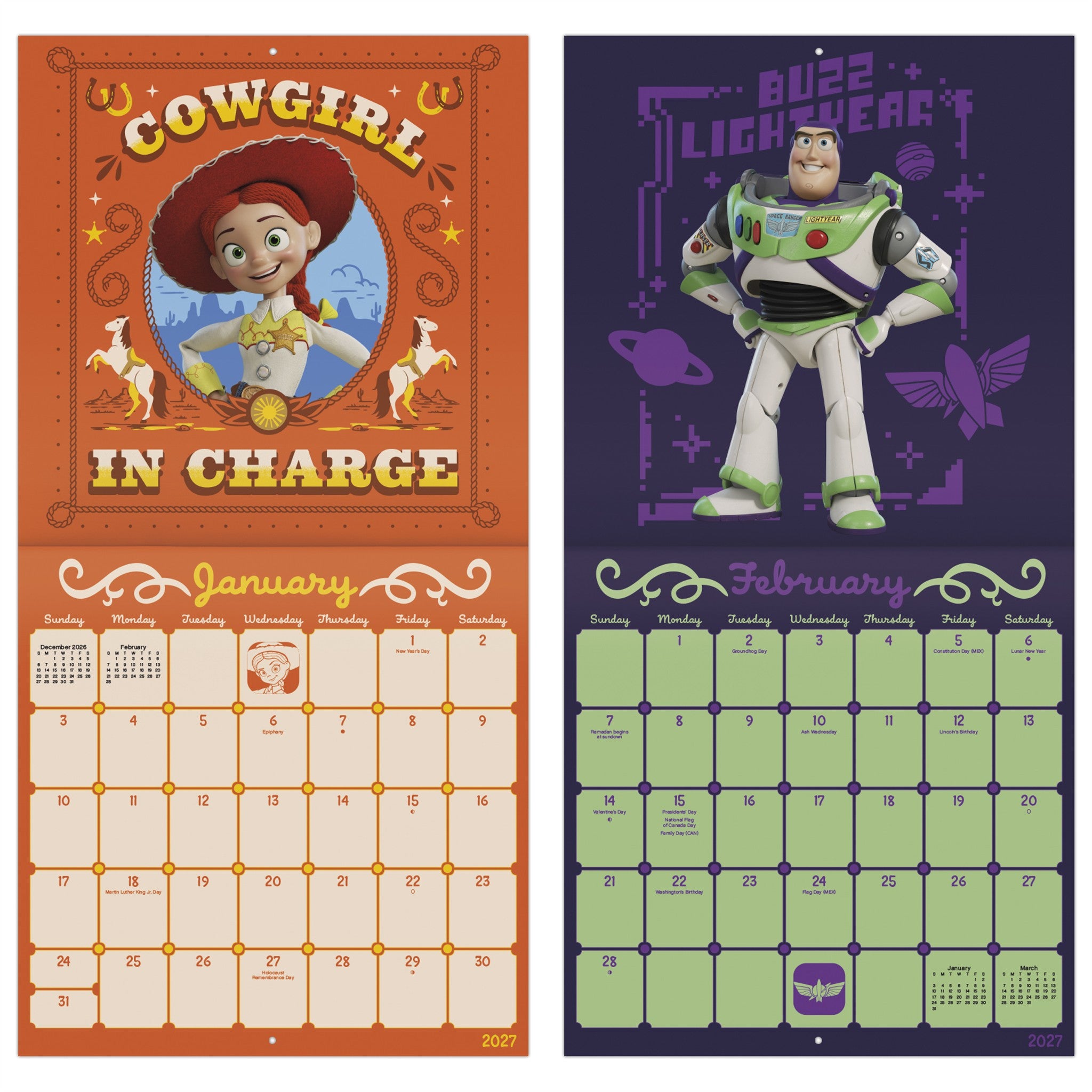 Toy Story 5 2027 Wall Calendar