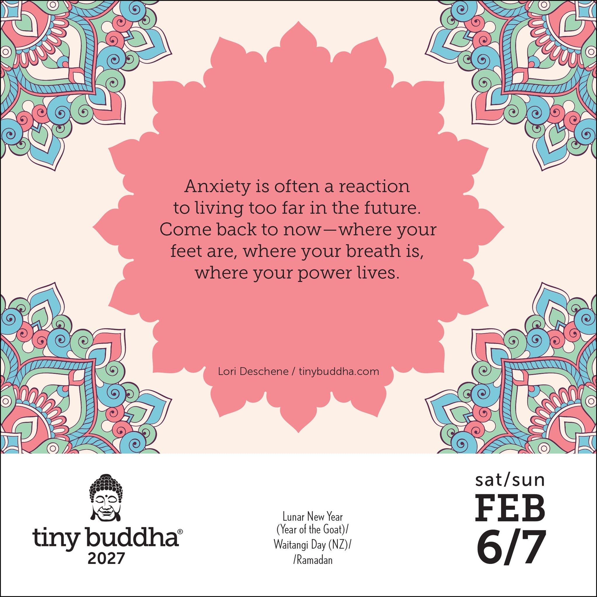 Tiny Buddha 2027 Box Calendar