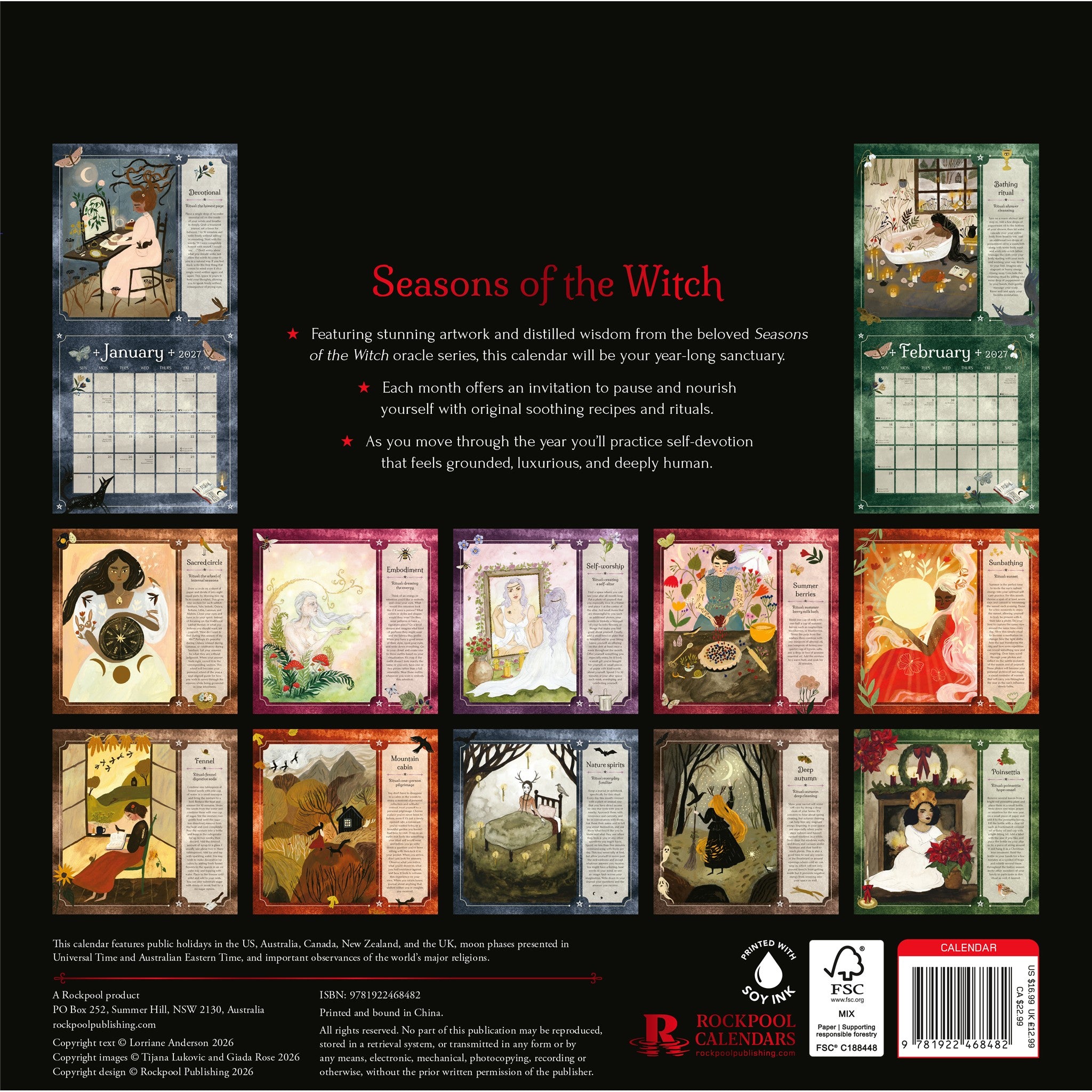 Seasons of the Witch 2027 Wall Calendar - Online Only