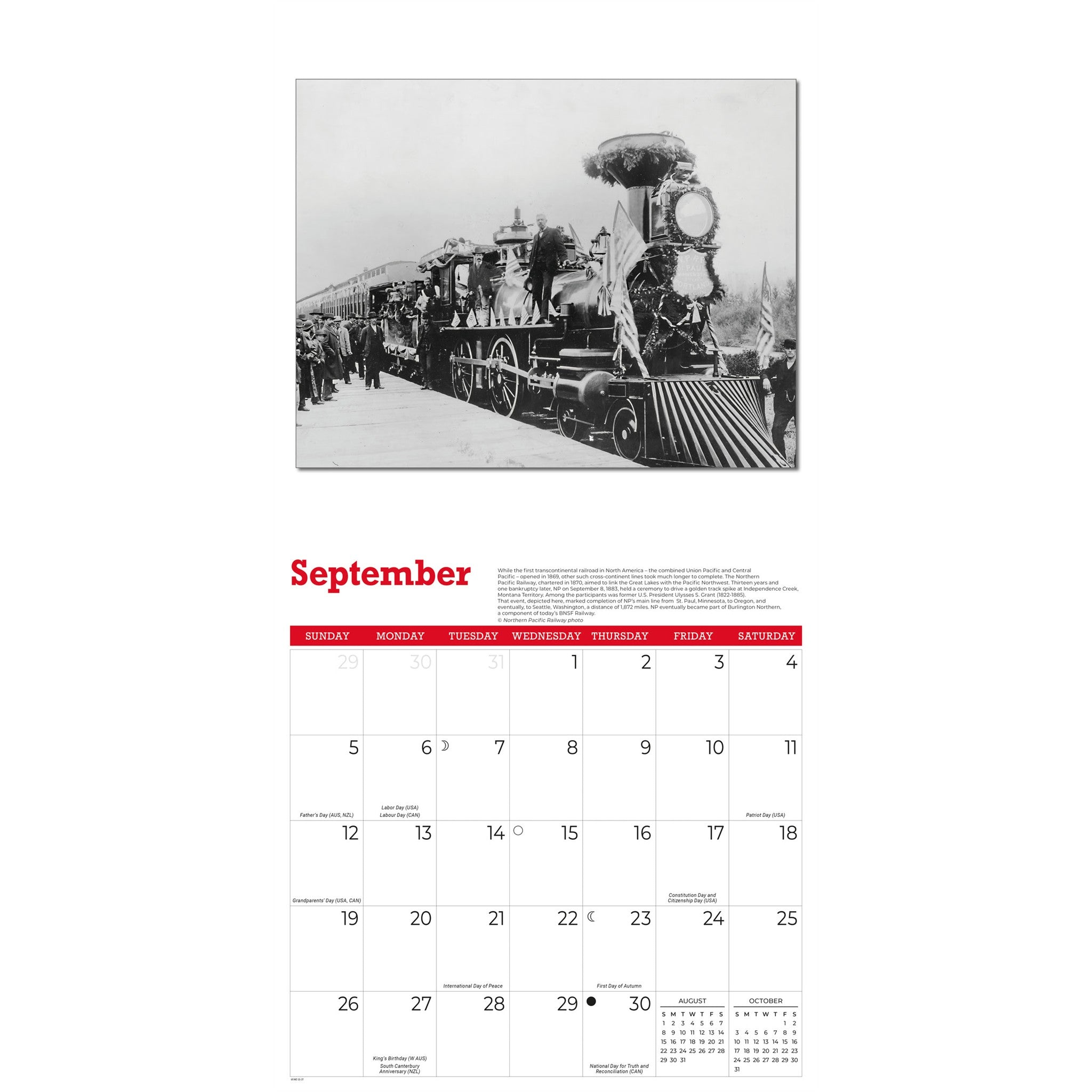 Classic Trains 2027 Wall Calendar