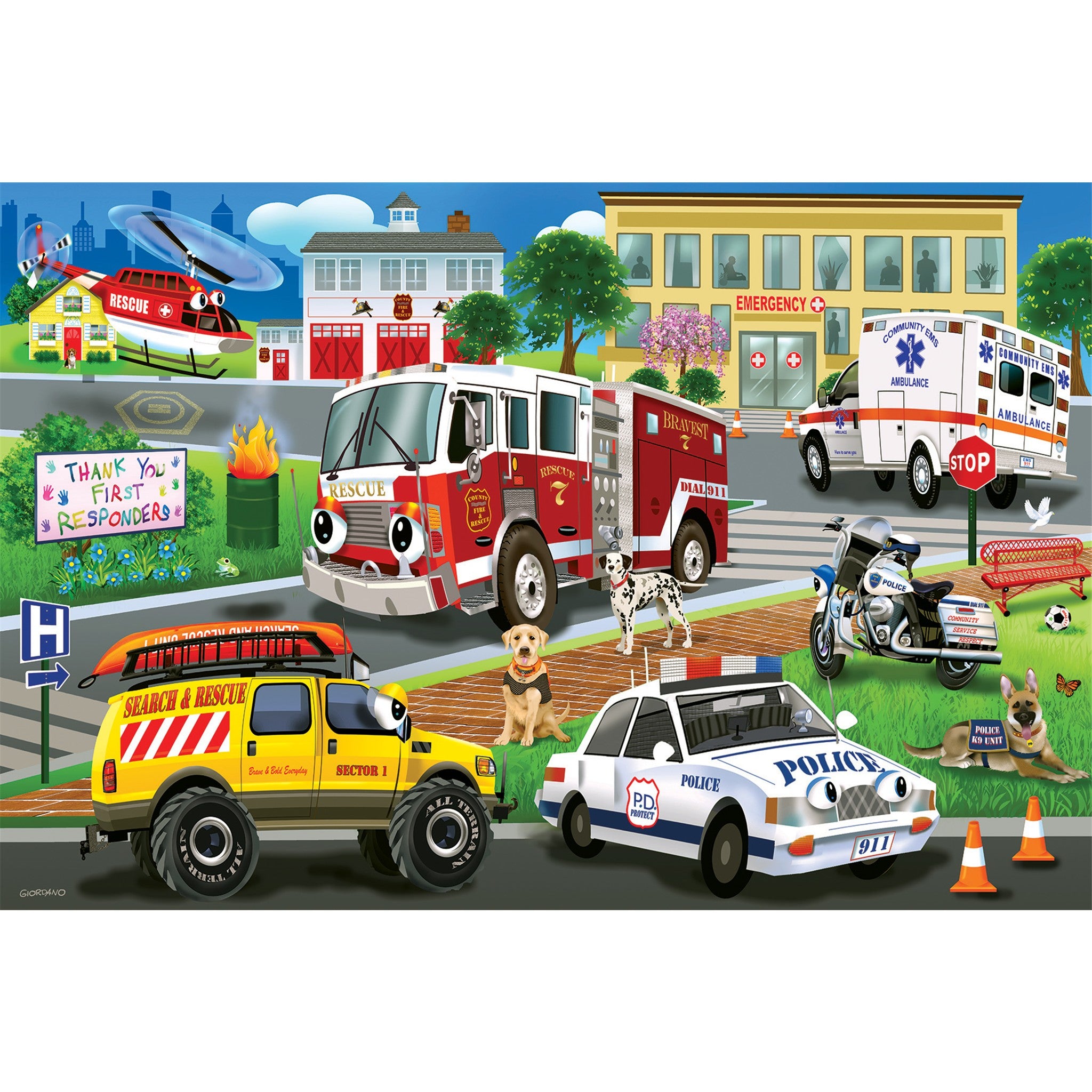 First Responders 35 Piece Floor Puzzle - Online Only