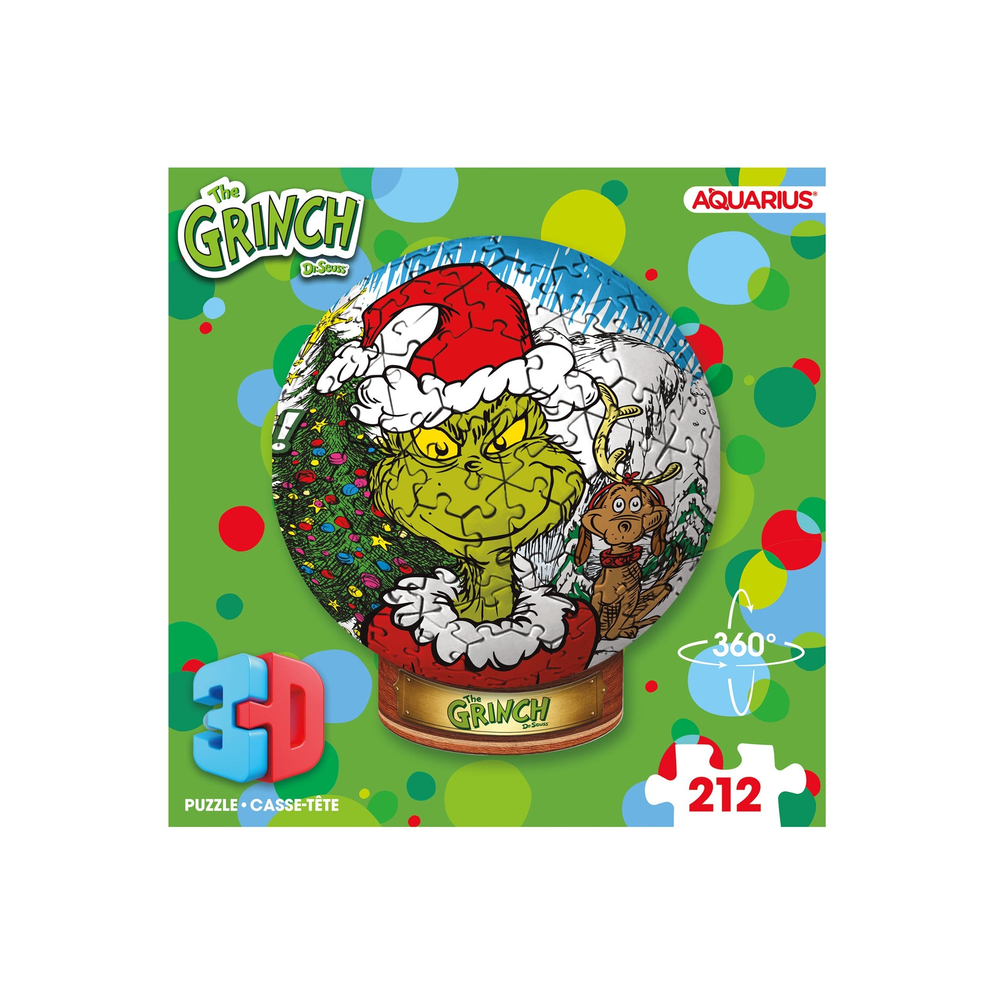 Grinch 3D Sphere 212 Piece Puzzle