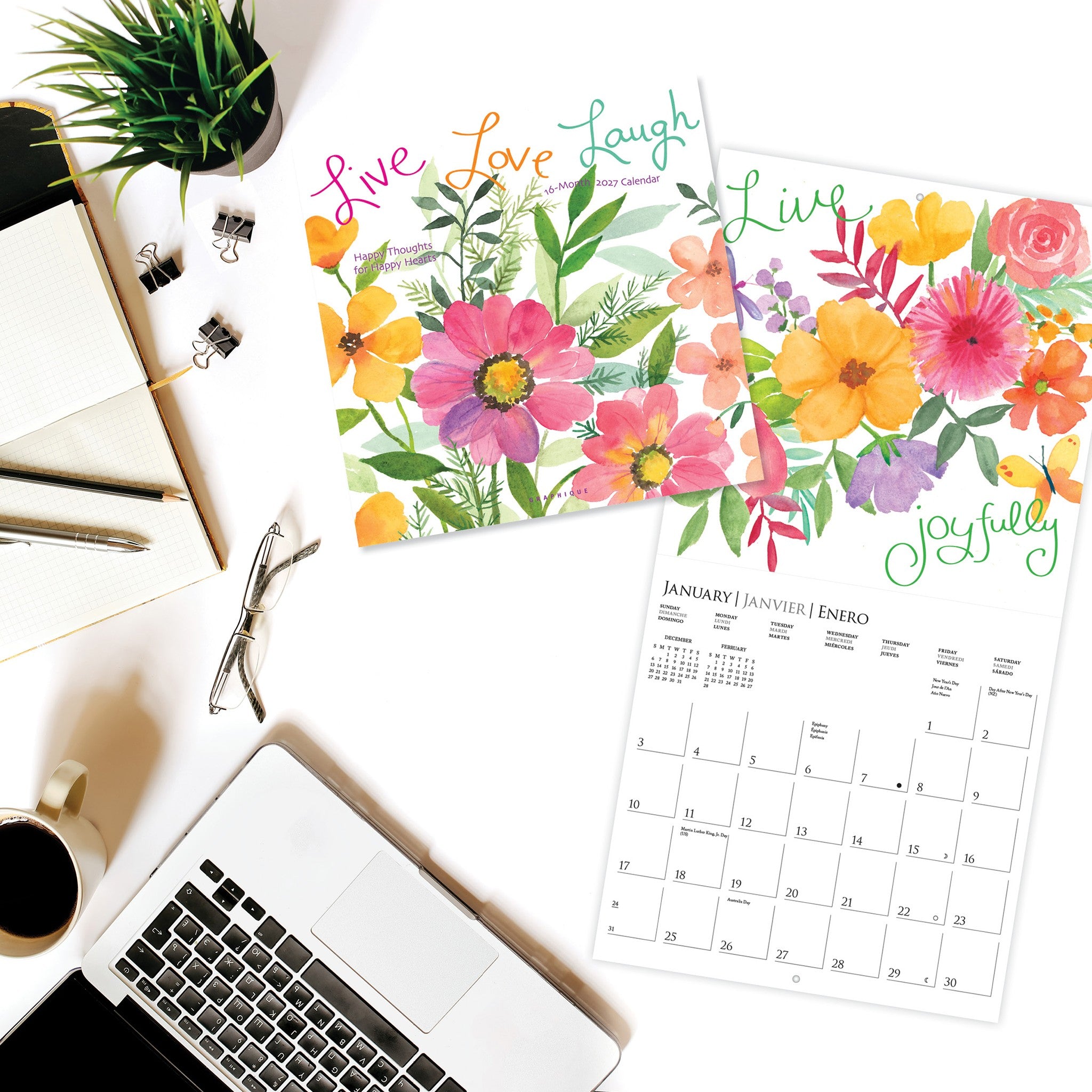 Live Love Laugh 2027 Wall Calendar