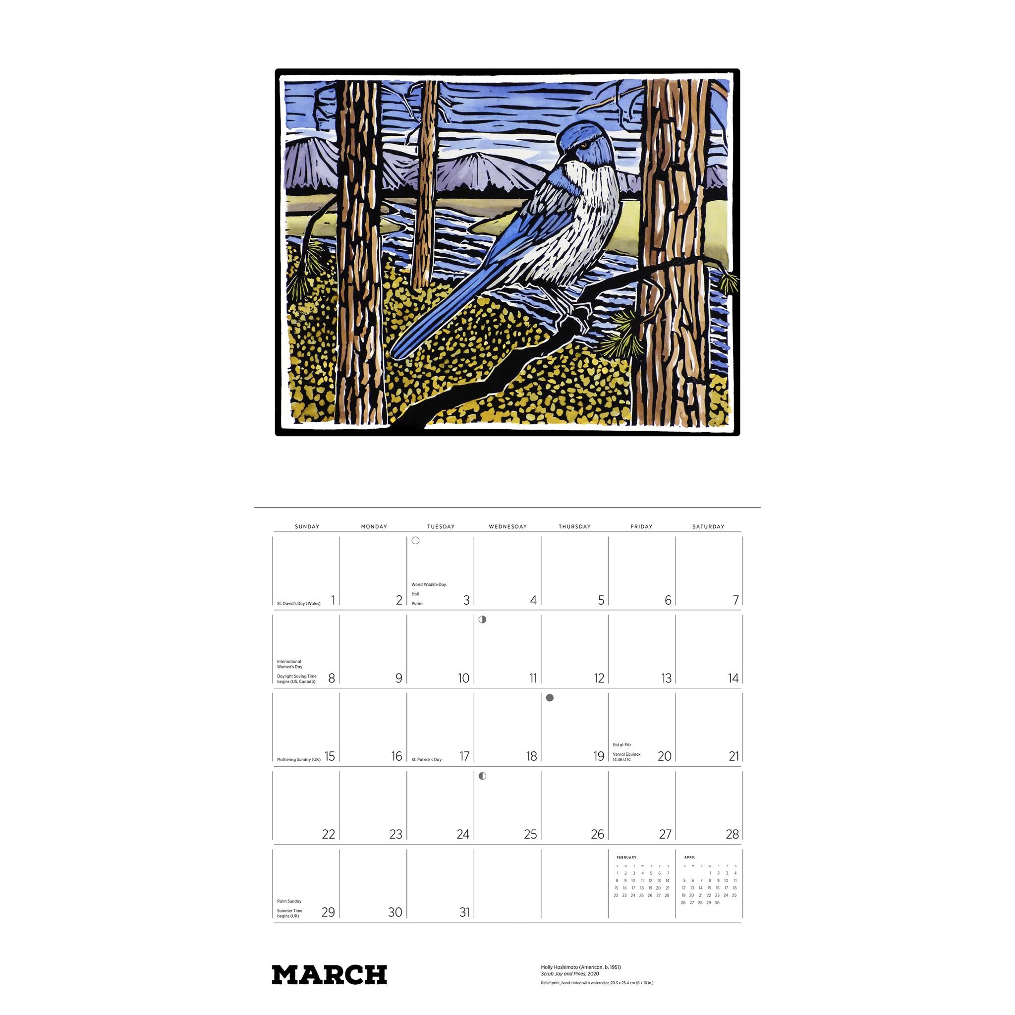 Molly Hashimoto Birds 2026 Wall Calendar