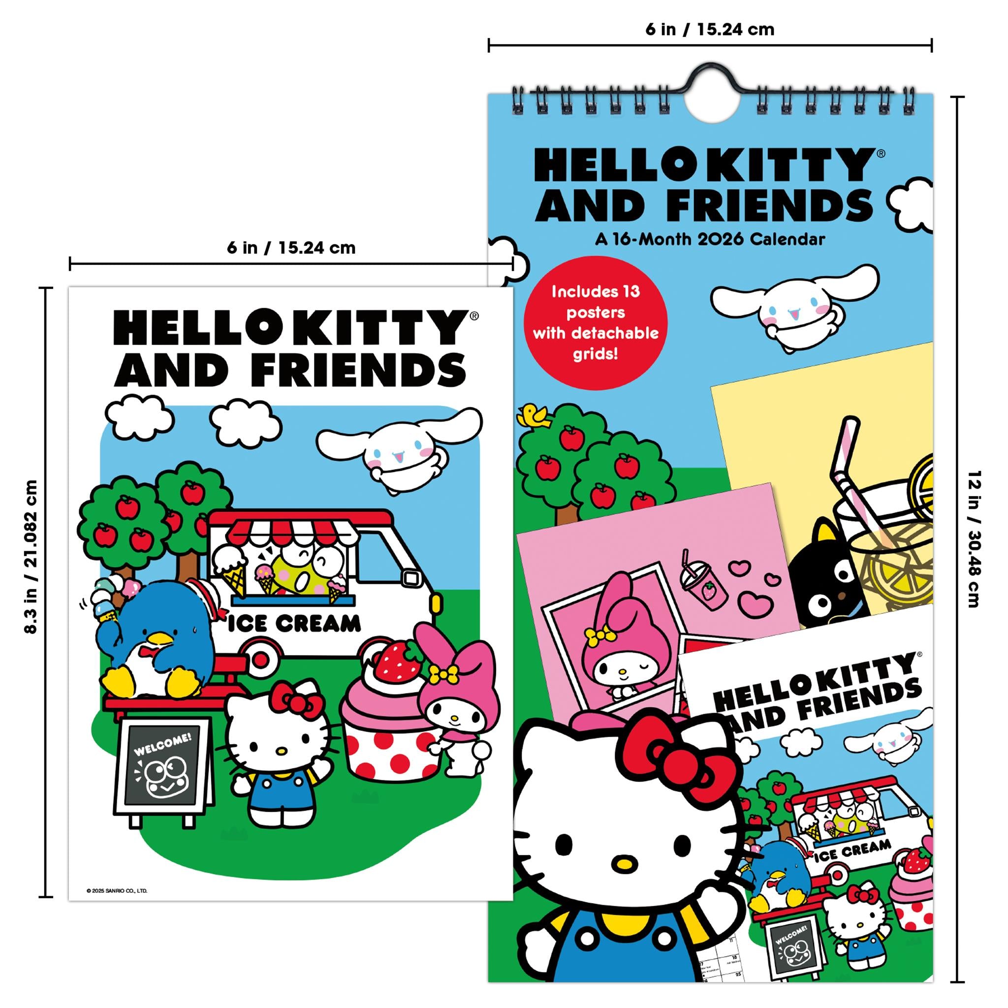 Hello Kitty and Friends 2026 Mini Poster Calendar
