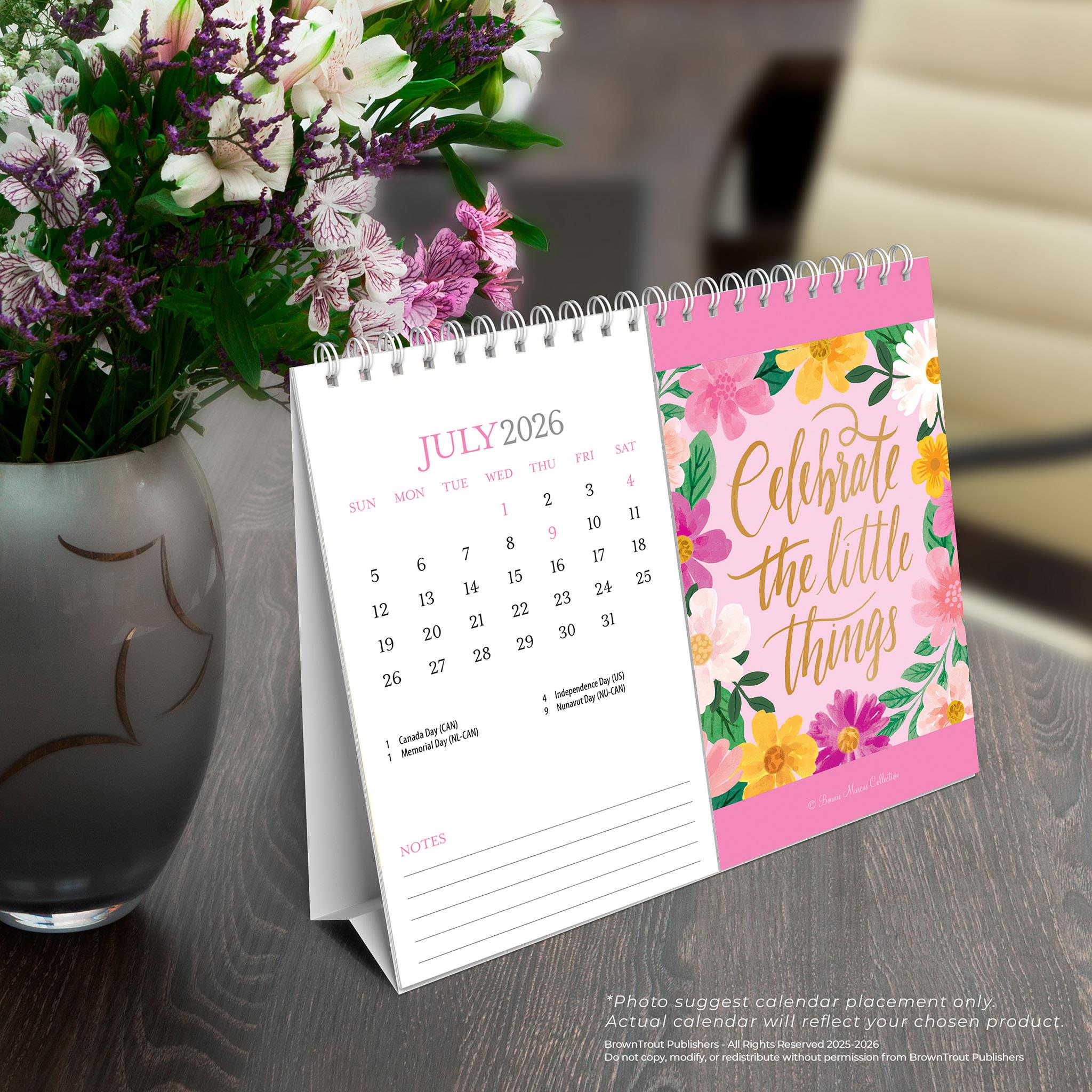 Bonnie Marcus 2026 Double View Easel Calendar - Online Only