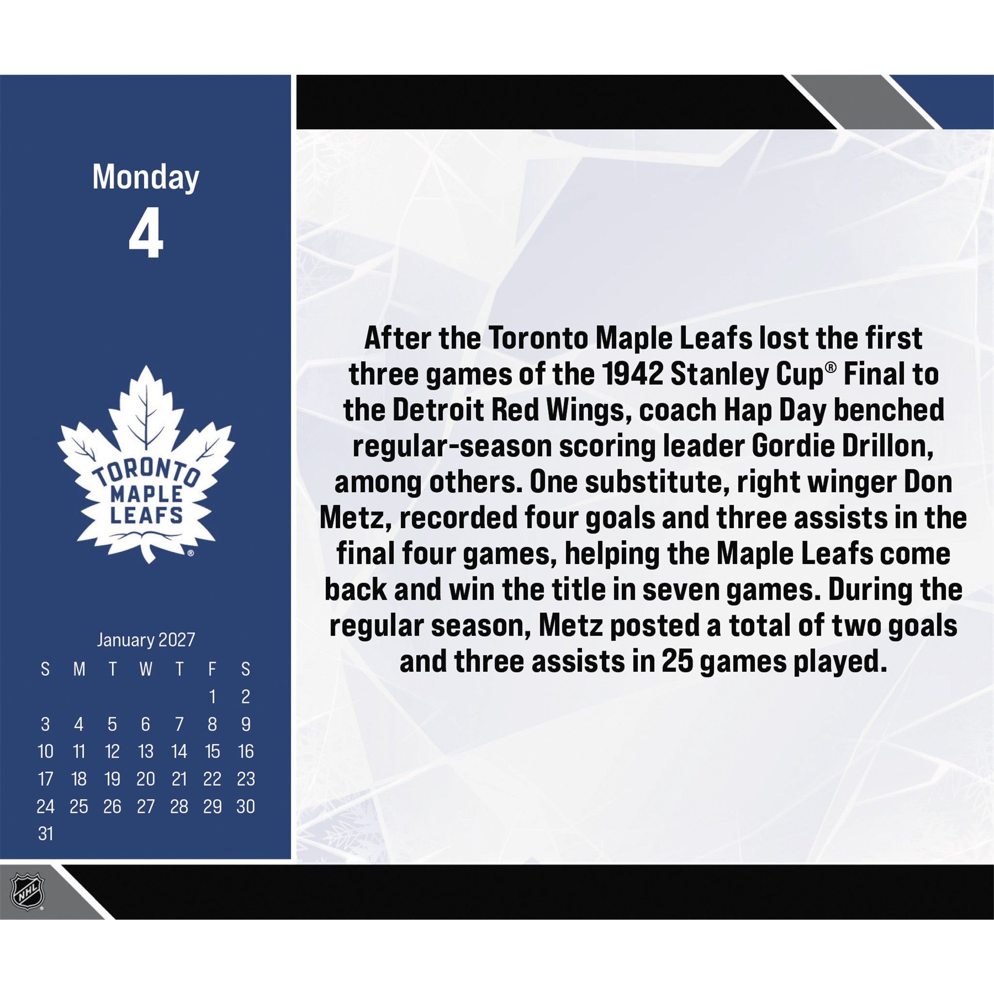 NHL 2027 Box Calendar