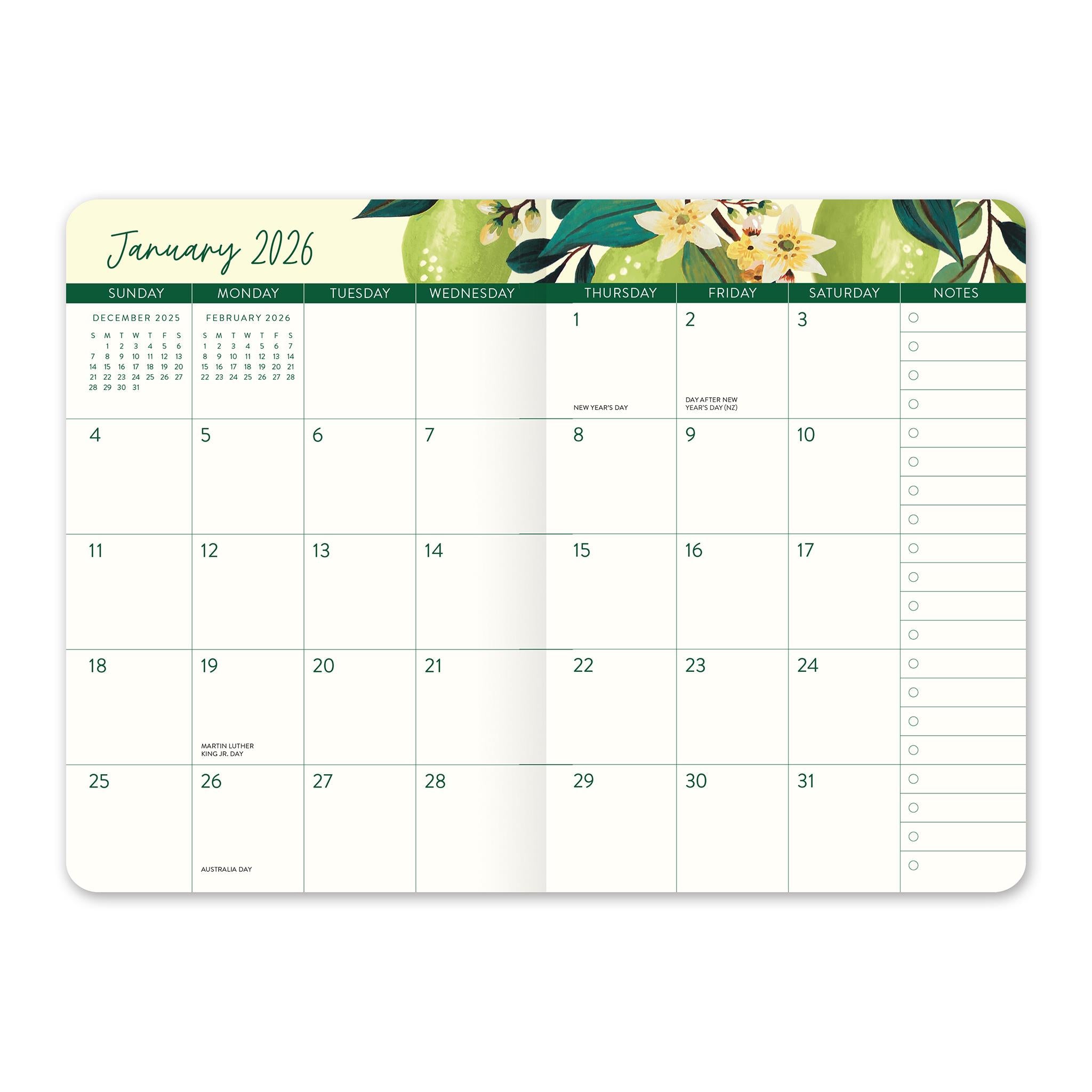 Fruit Flora 2025-2026 Monthly Pocket Planner Calendar - Online Exclusive