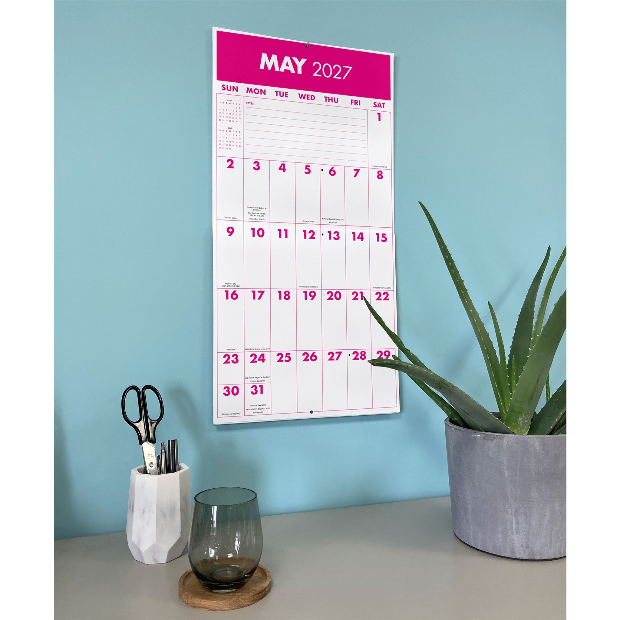 Mega Grid 2027 Wall Calendar