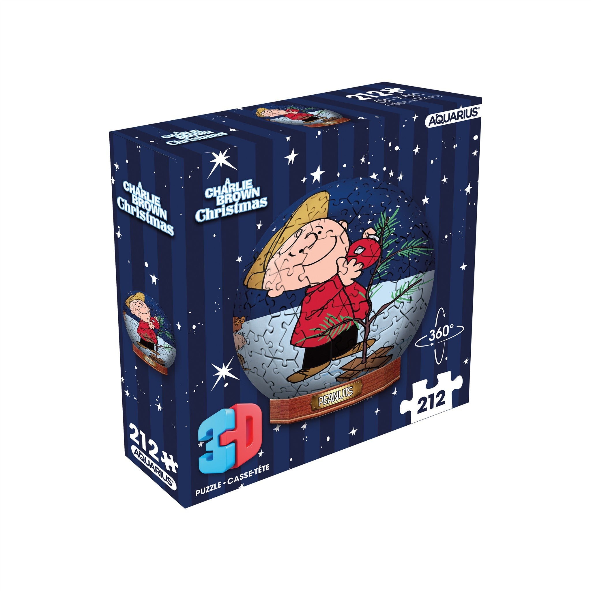 Peanuts Charlie Brown Christmas 3D Sphere 212 Piece Puzzle