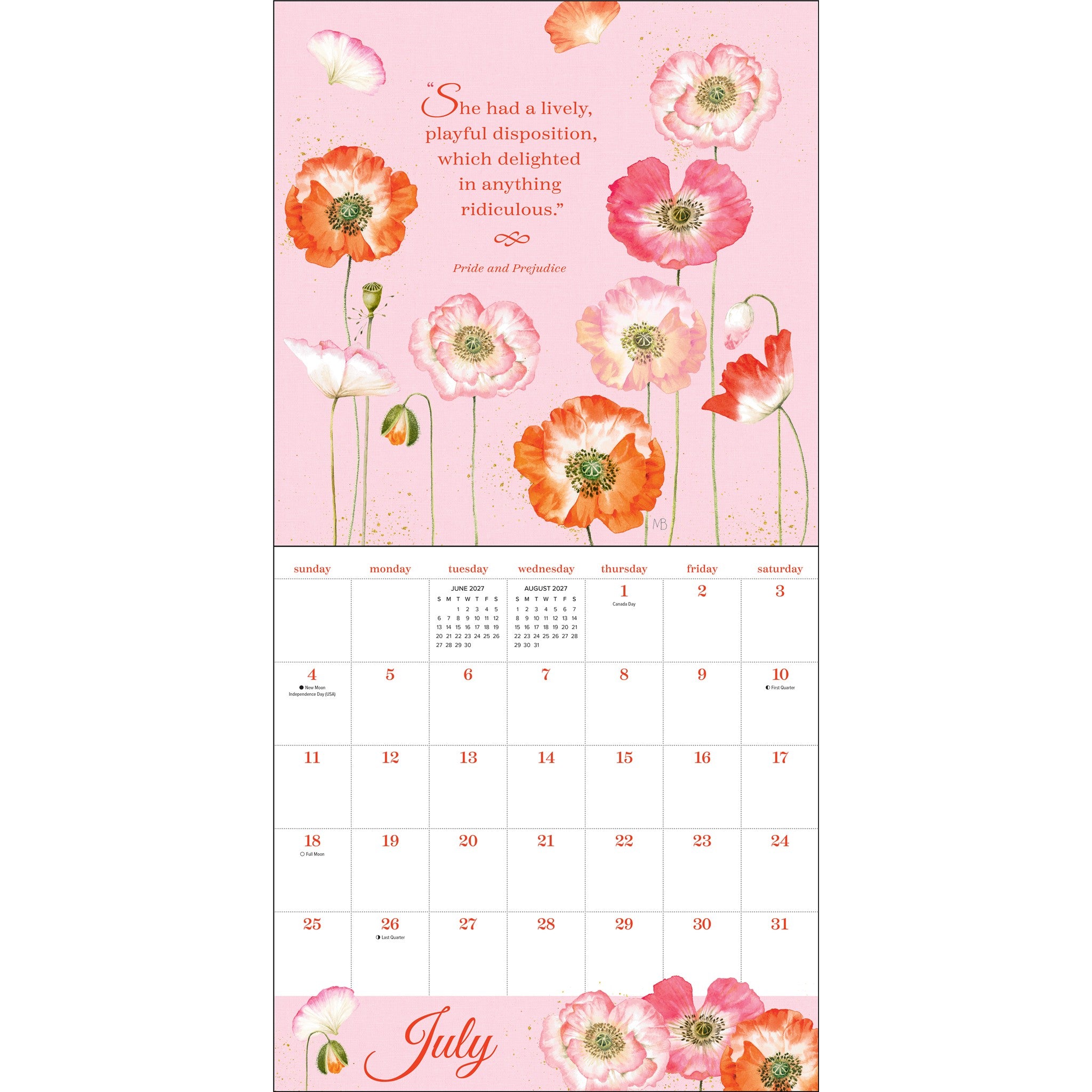 Quotable Jane Austen 2027 Wall Calendar - Online Only