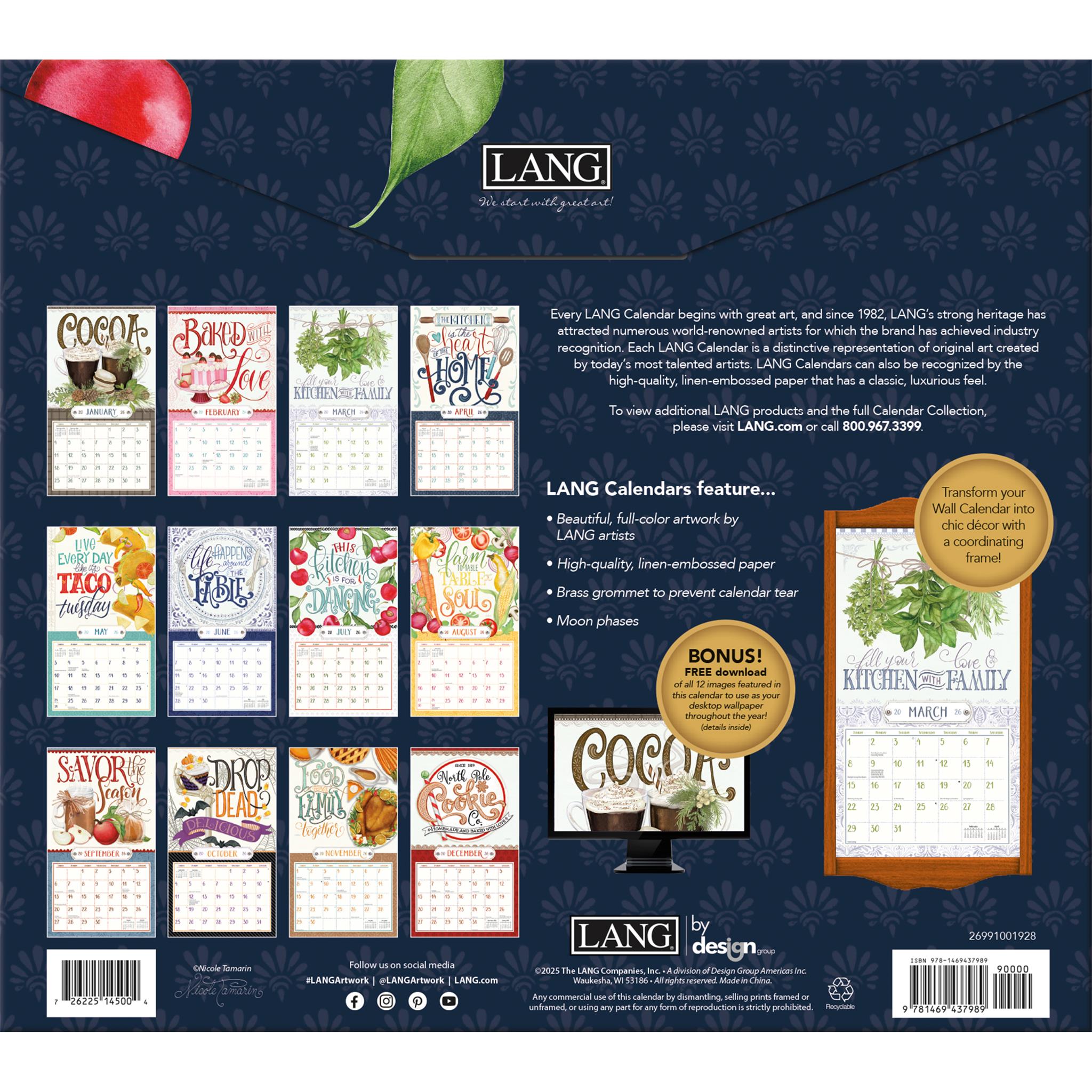 Love To Cook 2026 Wall Calendar
