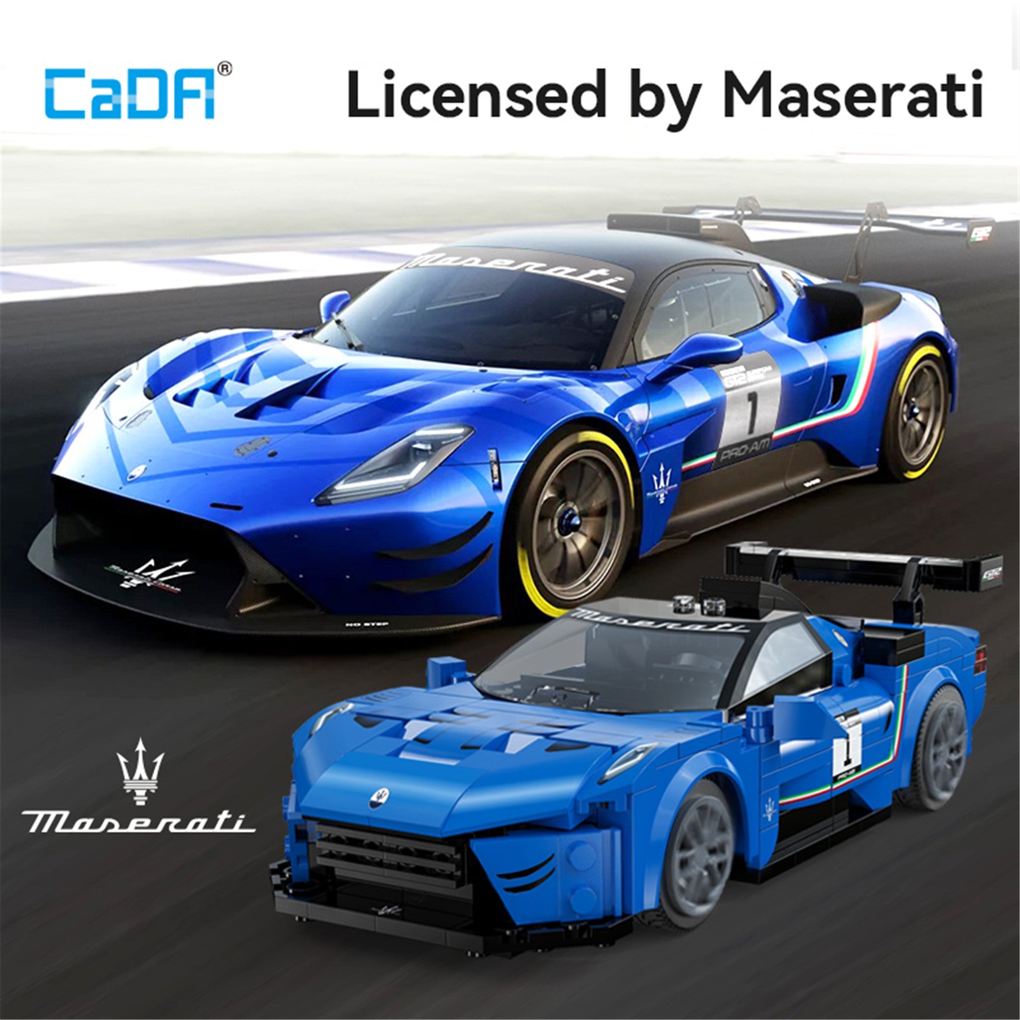 Blue 1:20 Maserati MC20 GT2 320 Pieces with Remote Control