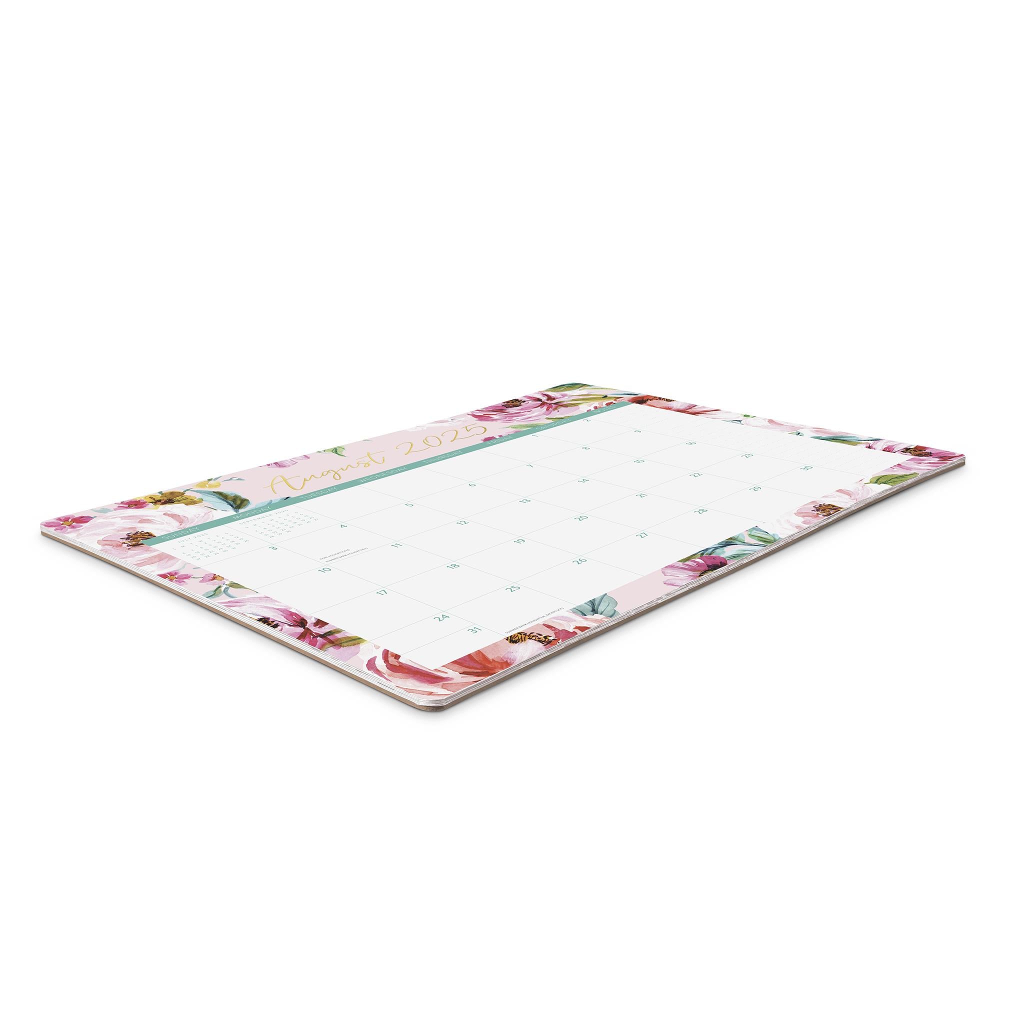 Bella Flora 2025-2026 Decorative Desk Pad Calendar