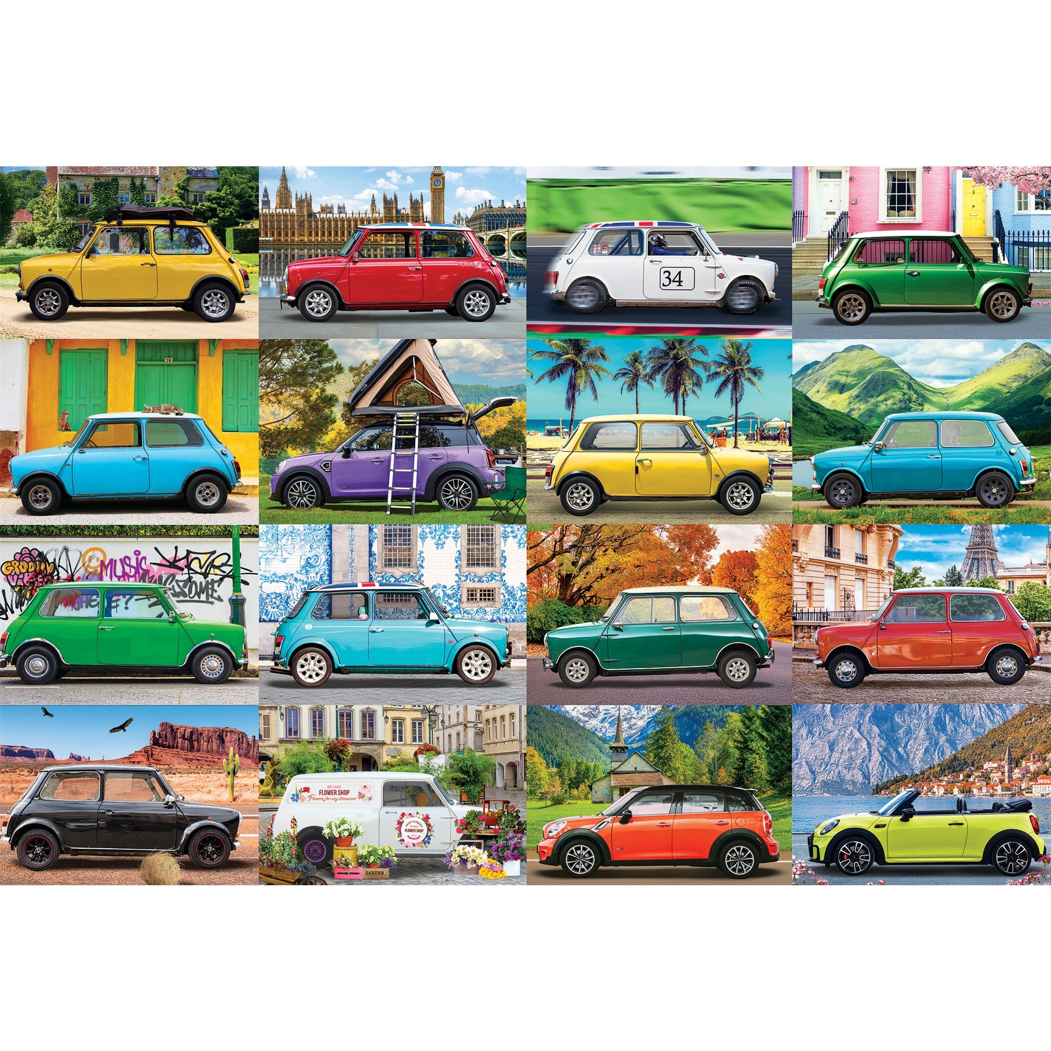 Classic Mini Cooper Shaped Tin 550 Piece Puzzle
