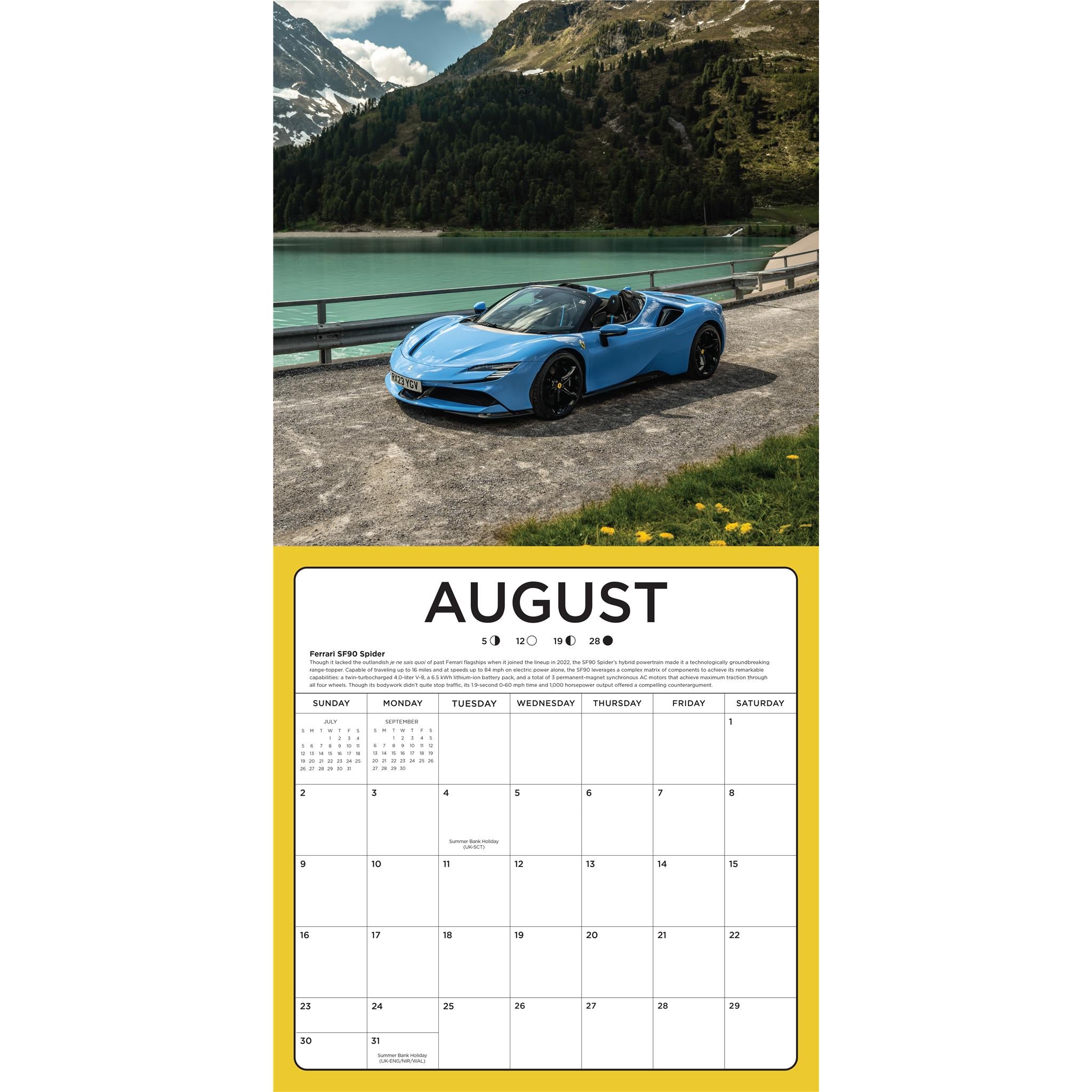 Supercars Wall  2026 Calendar